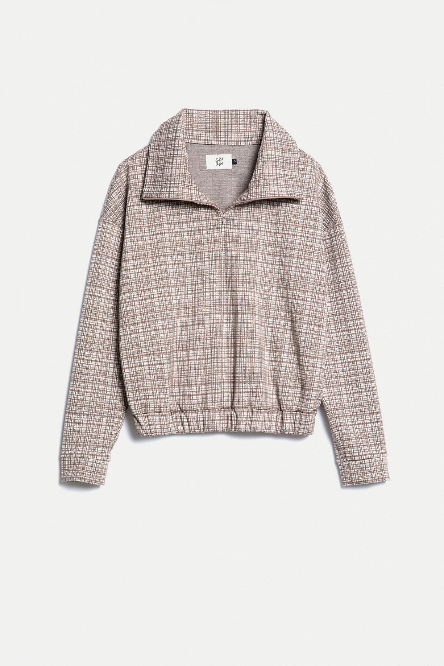 Свитшот с воротником апаш