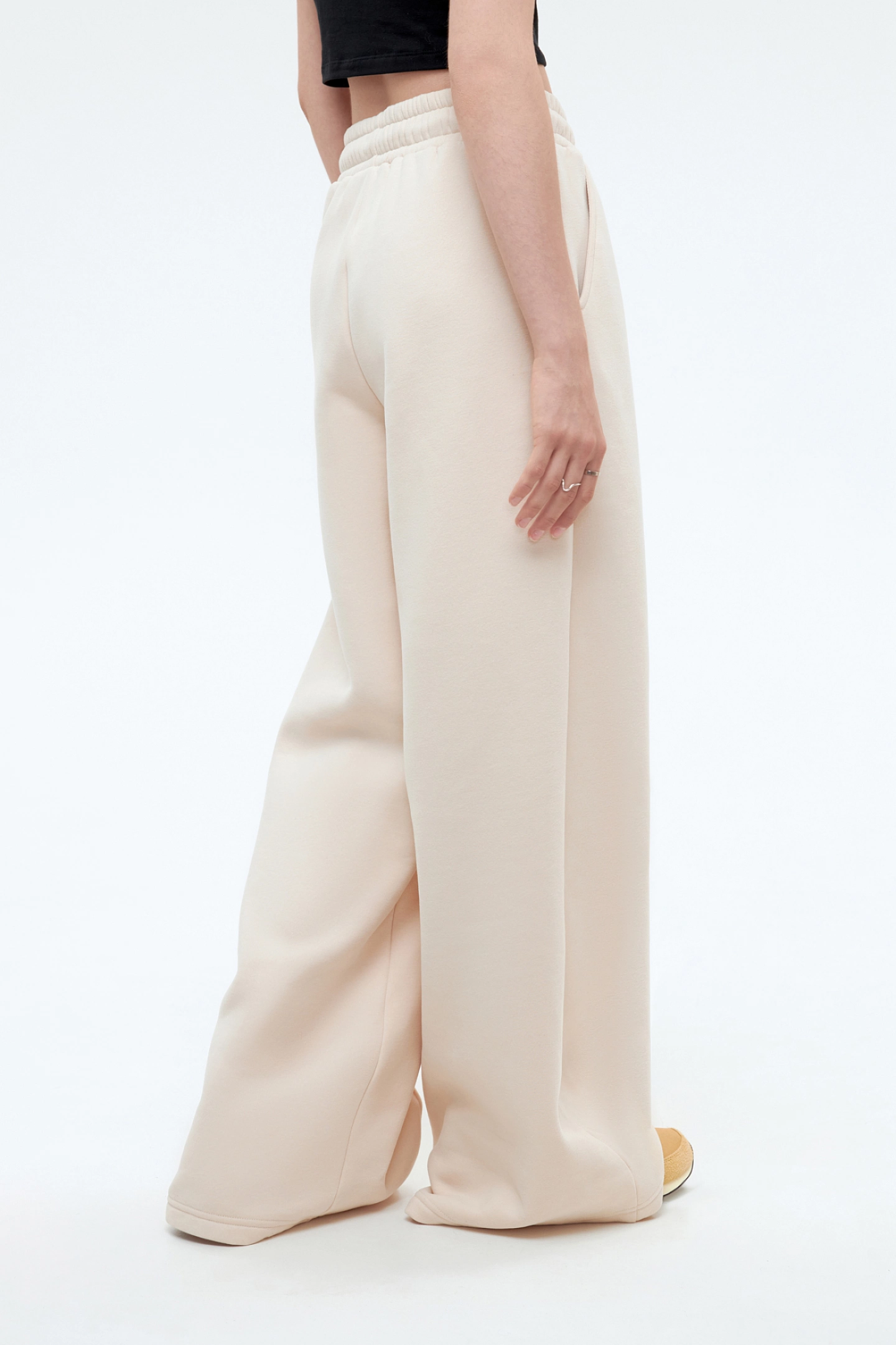 Wide jersey pants