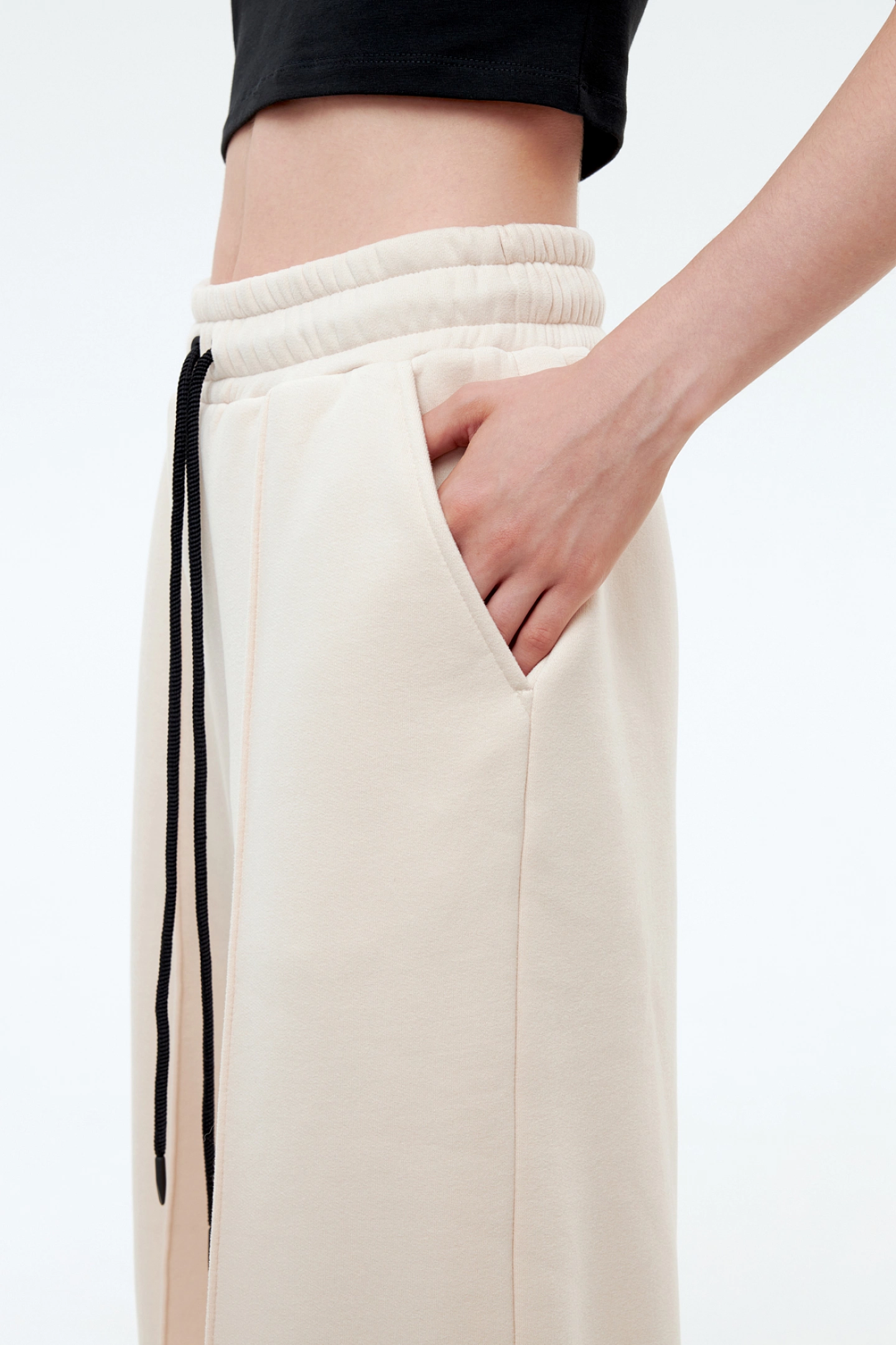 Wide jersey pants