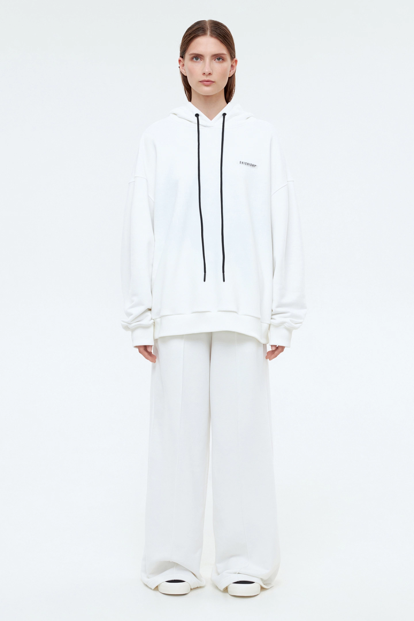 Брюки широкие из трикотажа