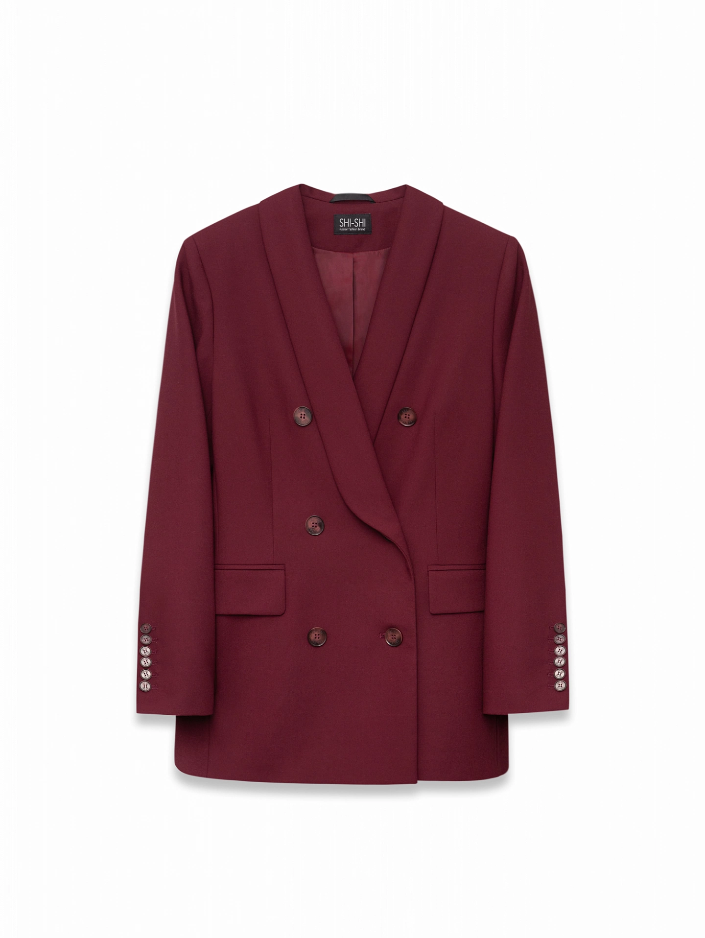 Жакет двубортный с воротником шаль и брюки мужского типа