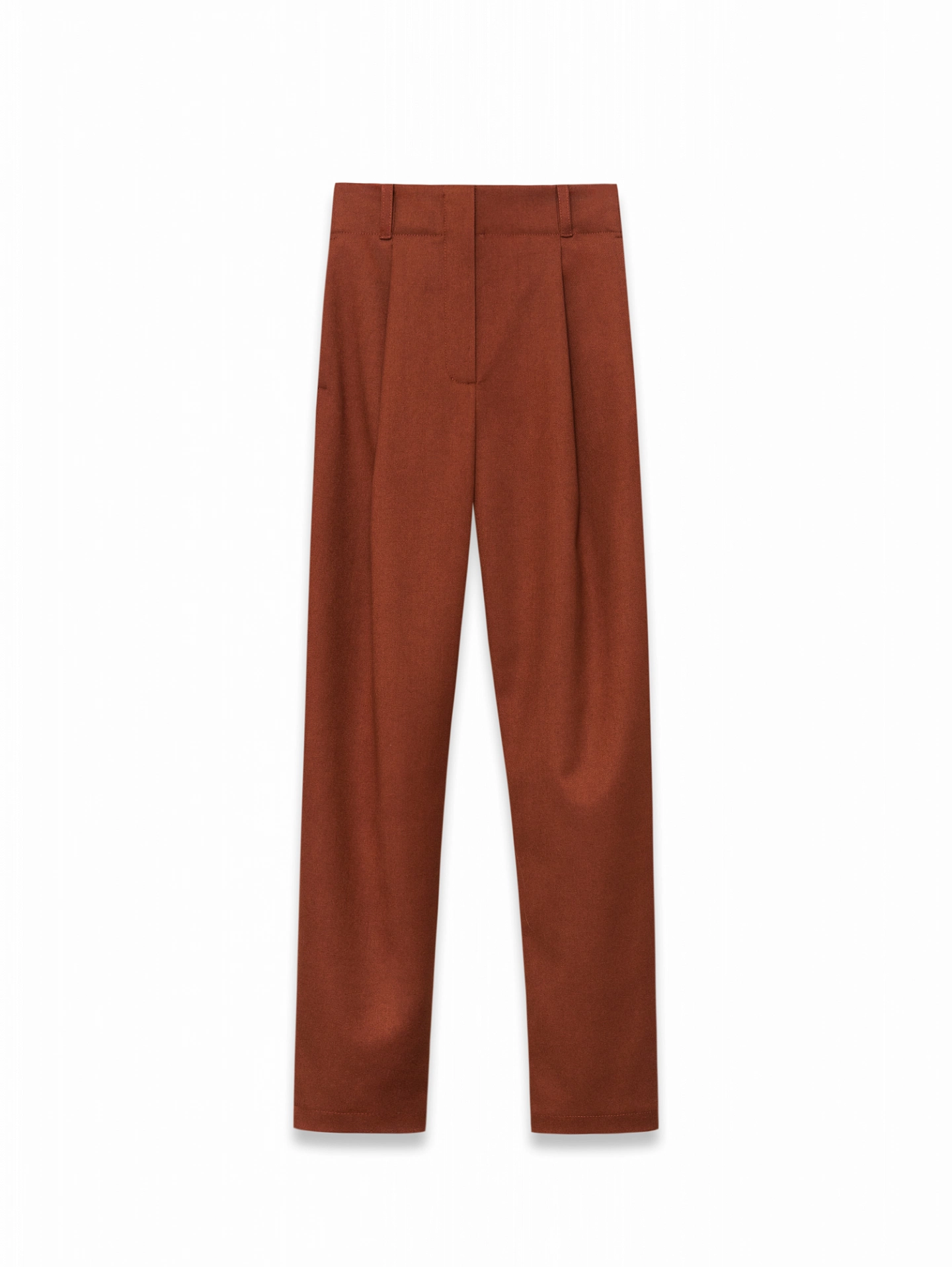 Жакет однобортный с широким поясом и брюки бананы с высокой посадкой