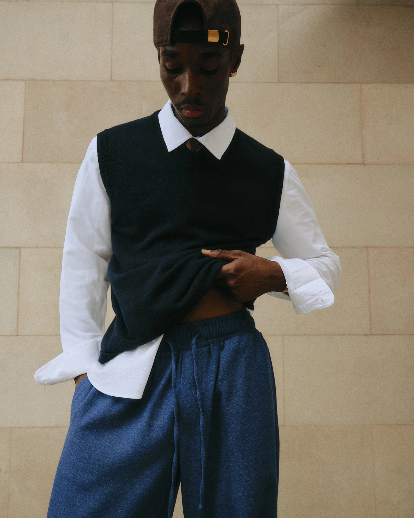 Men's caftan and flannel trousers