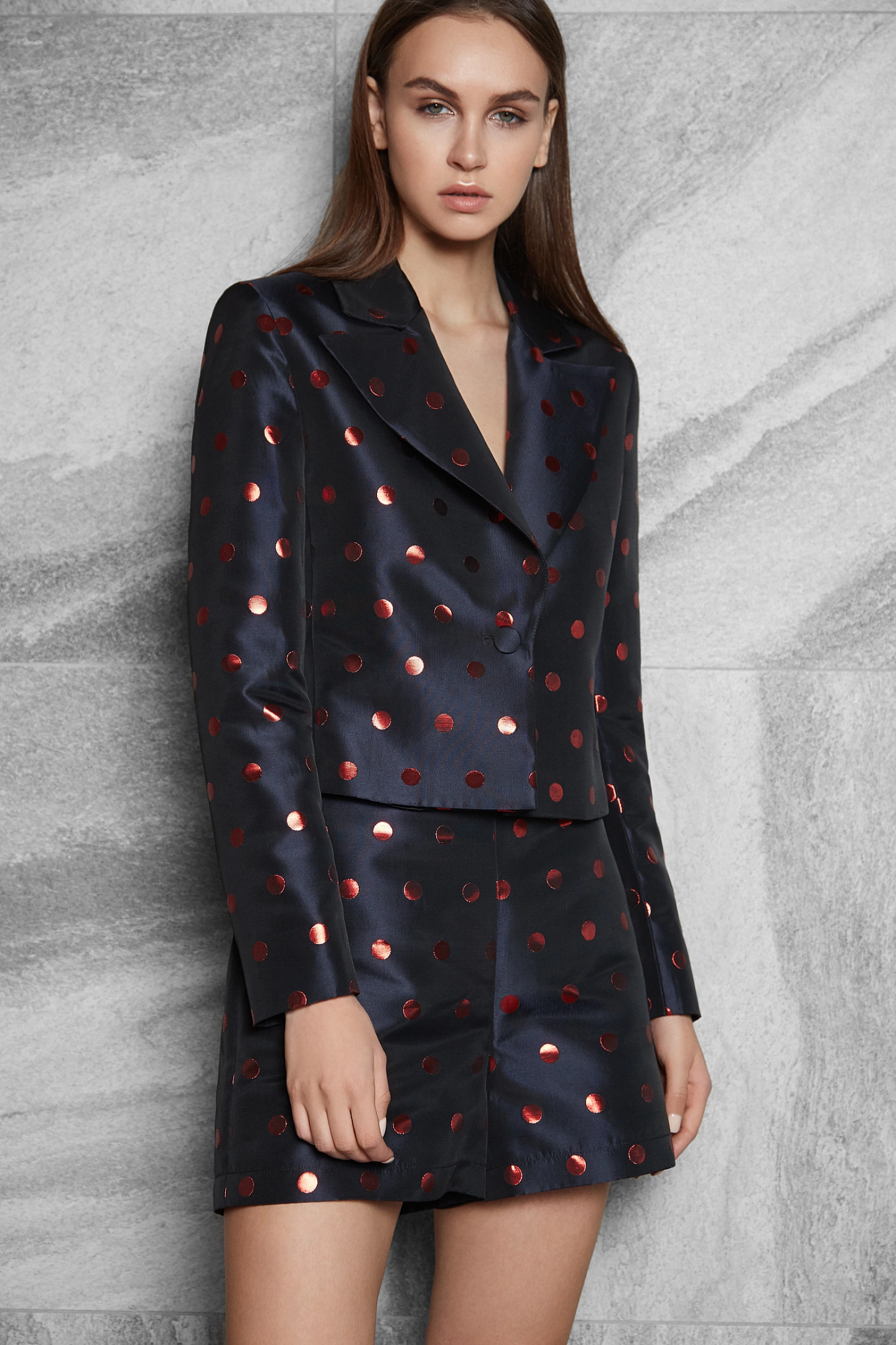 Жакет однобортный укороченный