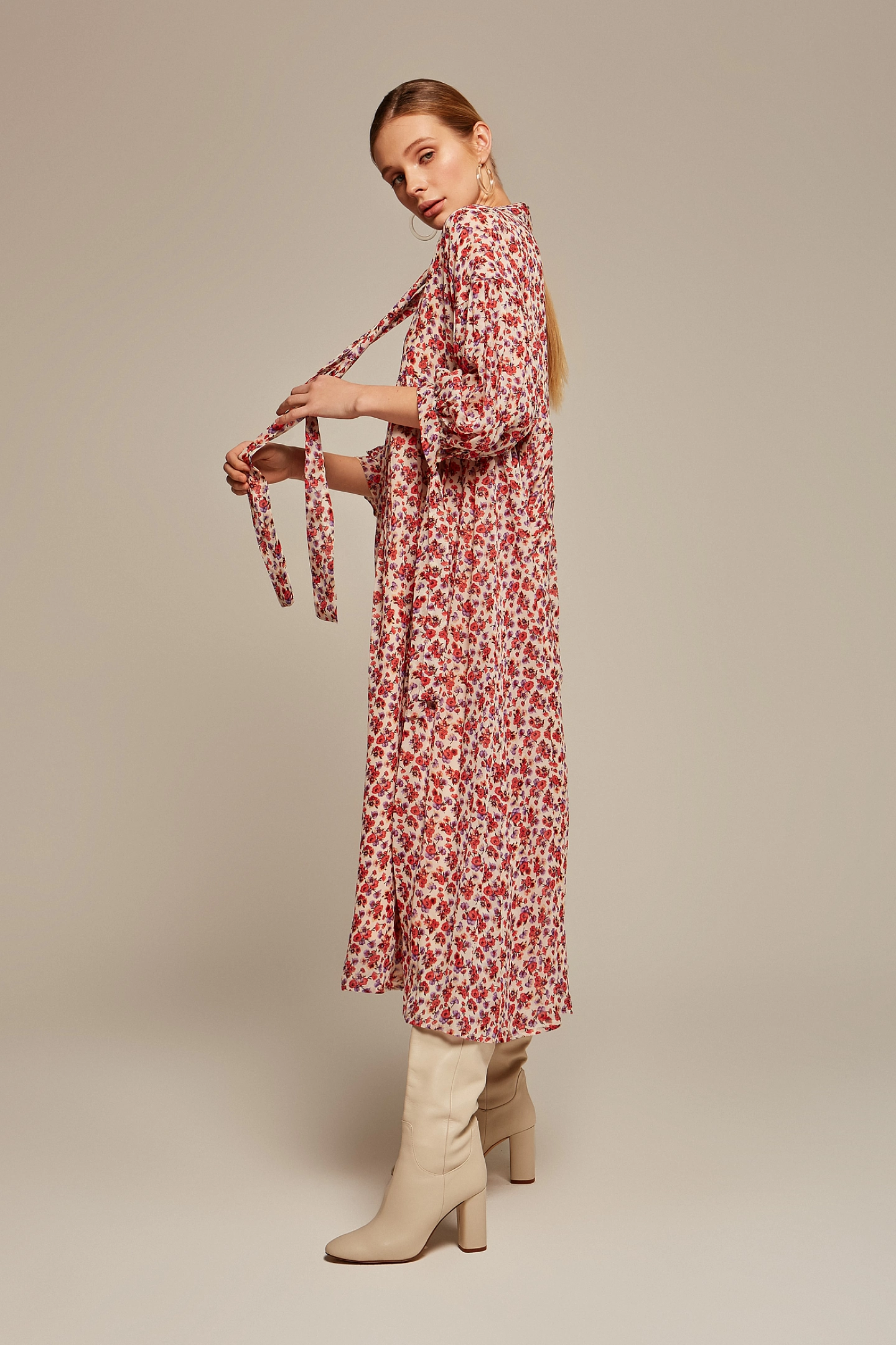 Платье летящее миди