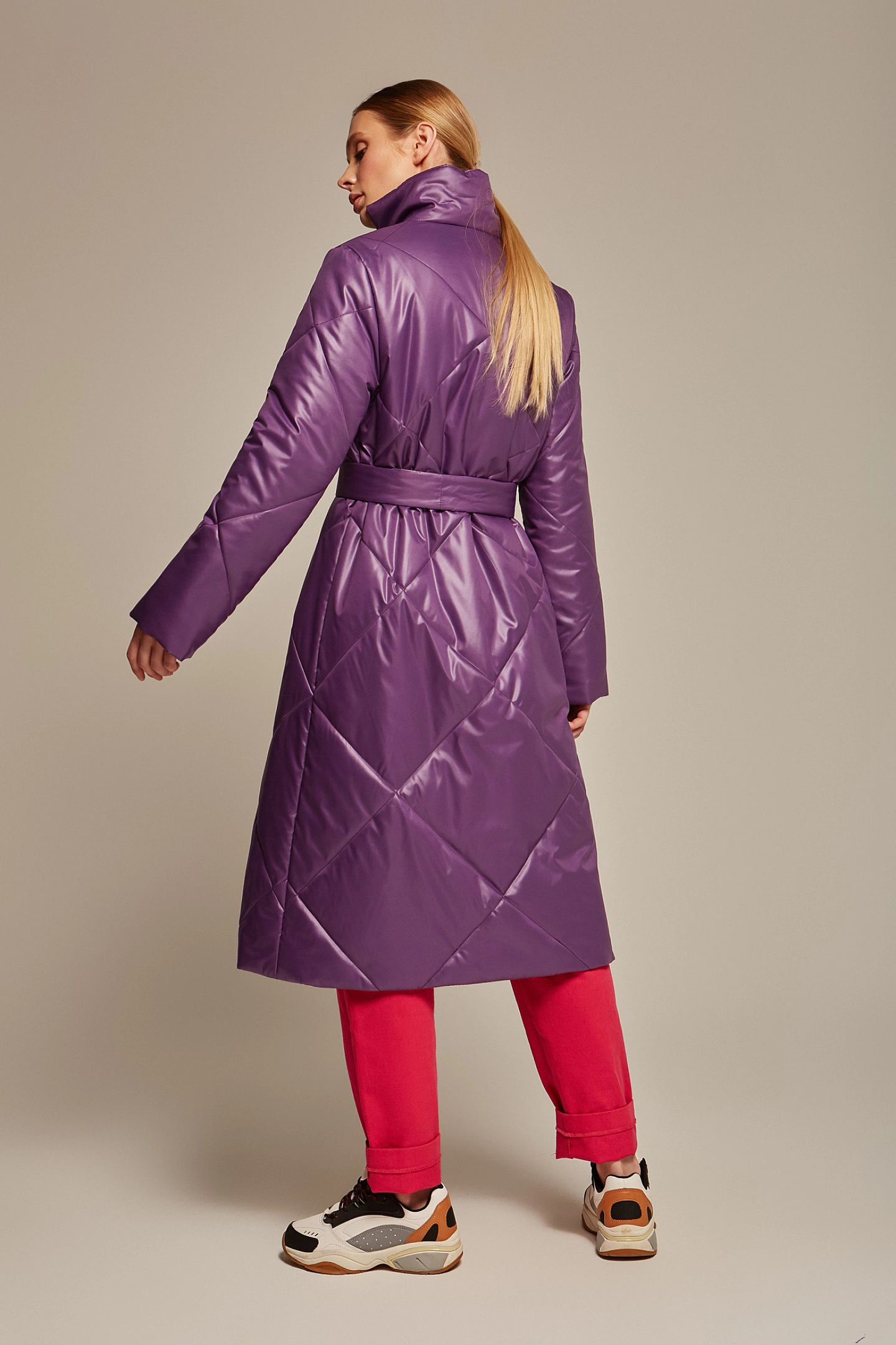 Пальто стеганое трапеция