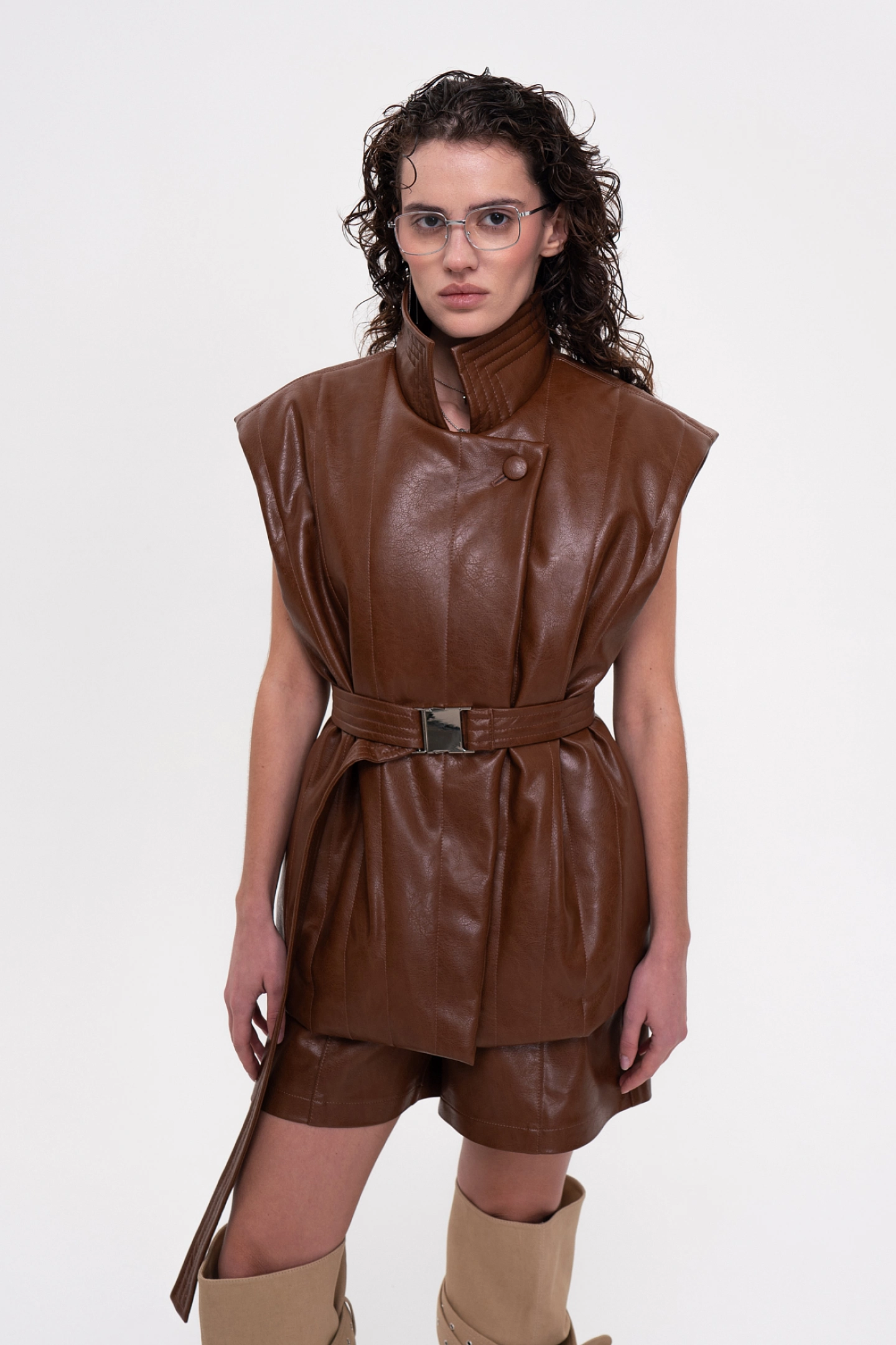 Eco-leather vest