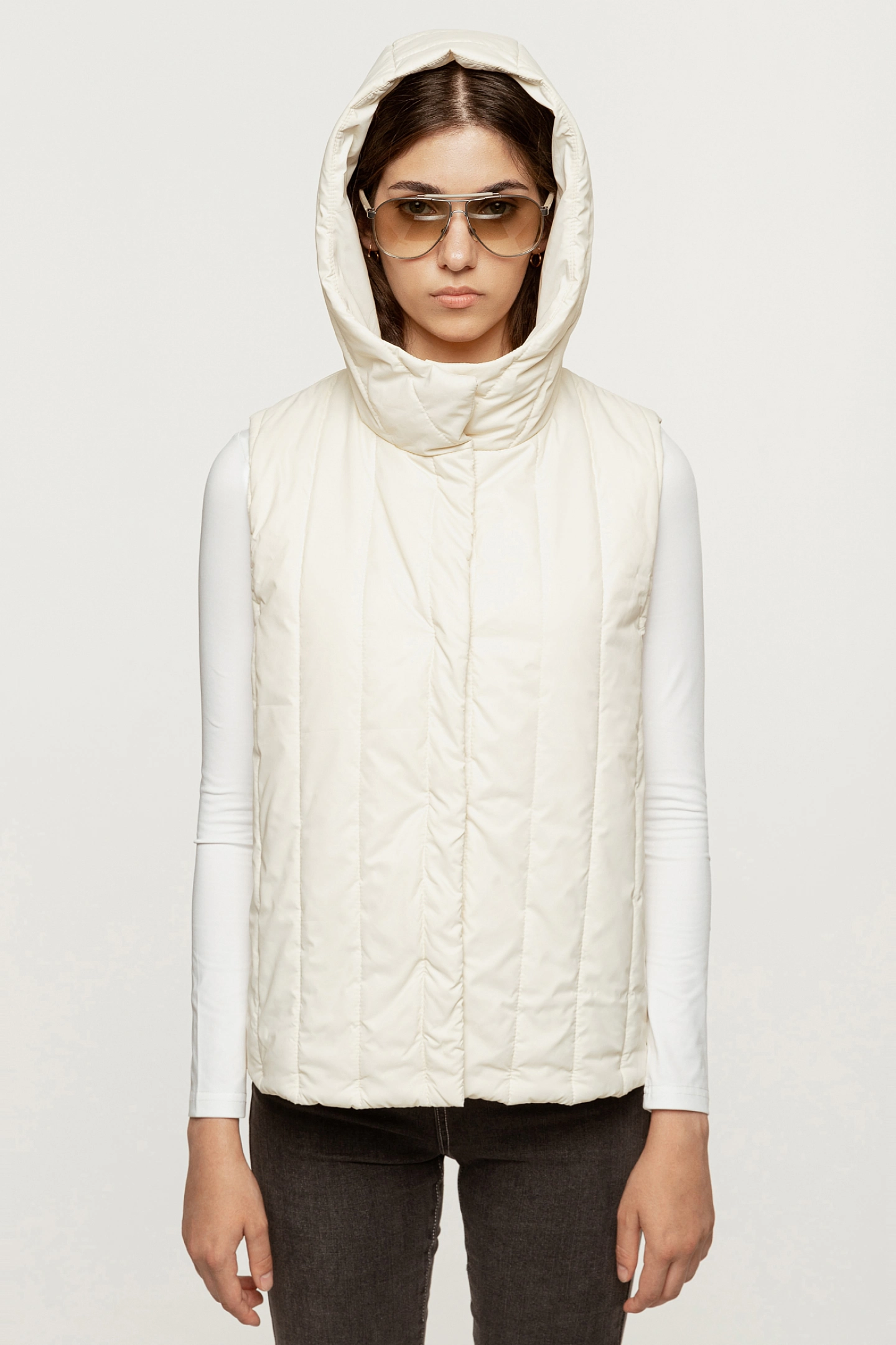 Quilted hooded vest