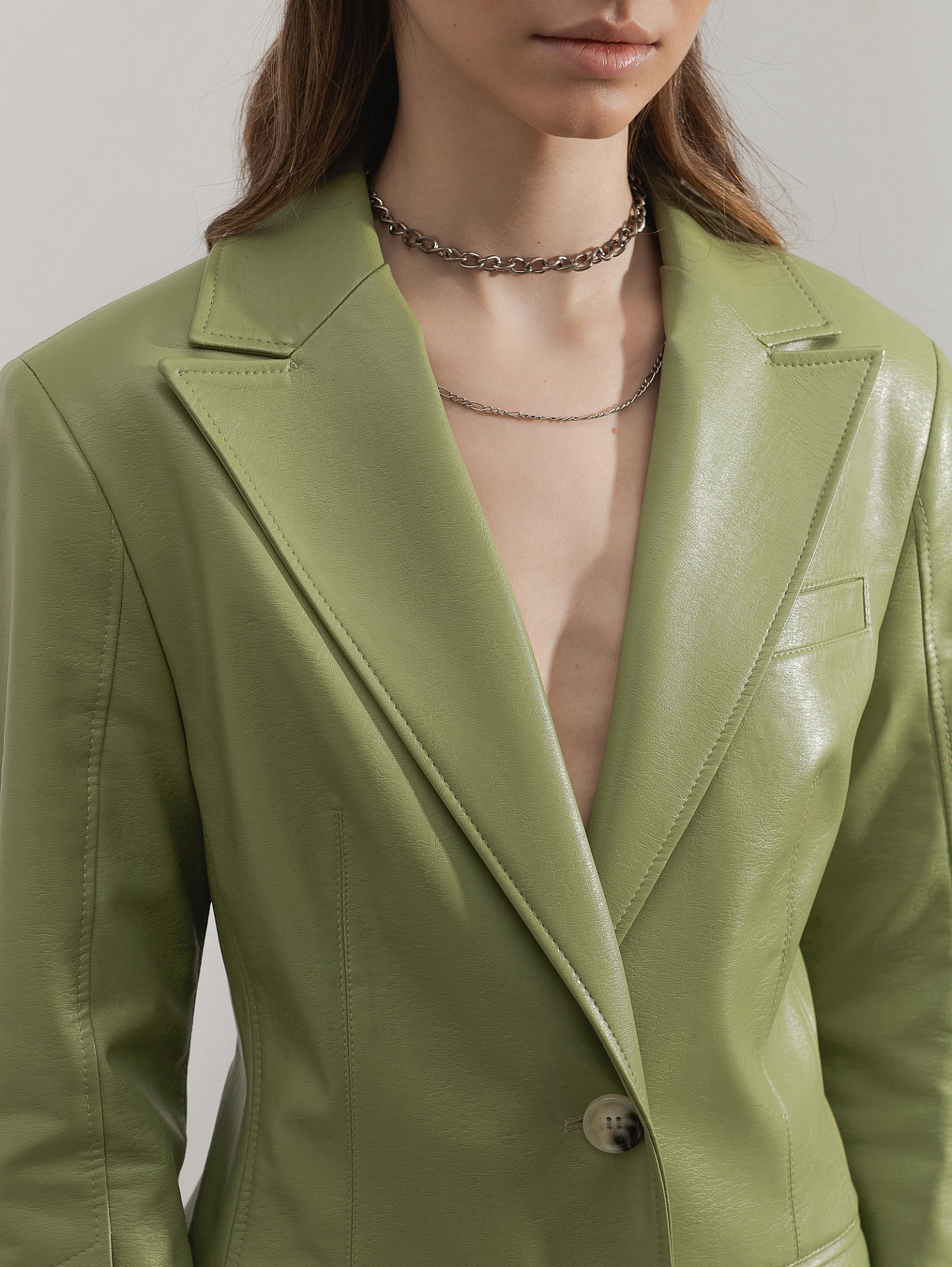 Жакет - тренч из эко-кожи