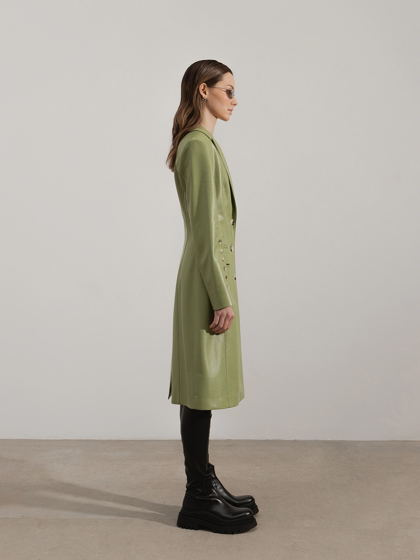 Жакет - тренч из эко-кожи