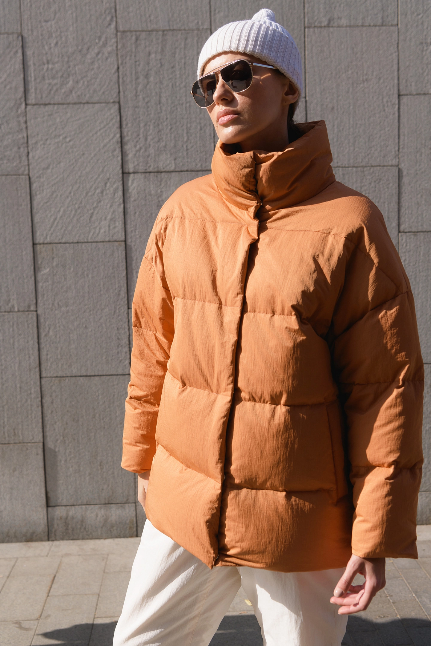 Шапка с резинкой и шарф