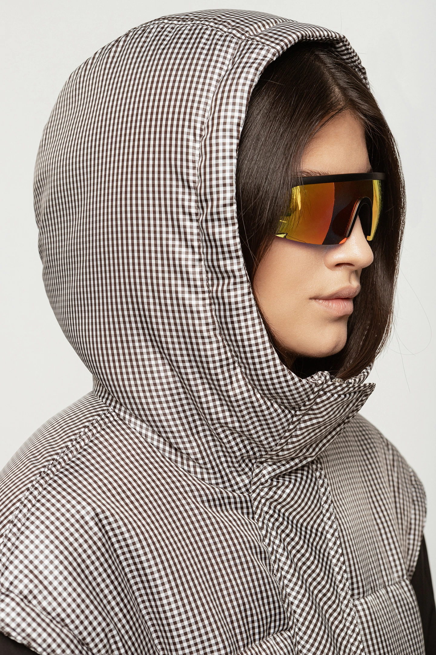 Парка из комбинированных тканей