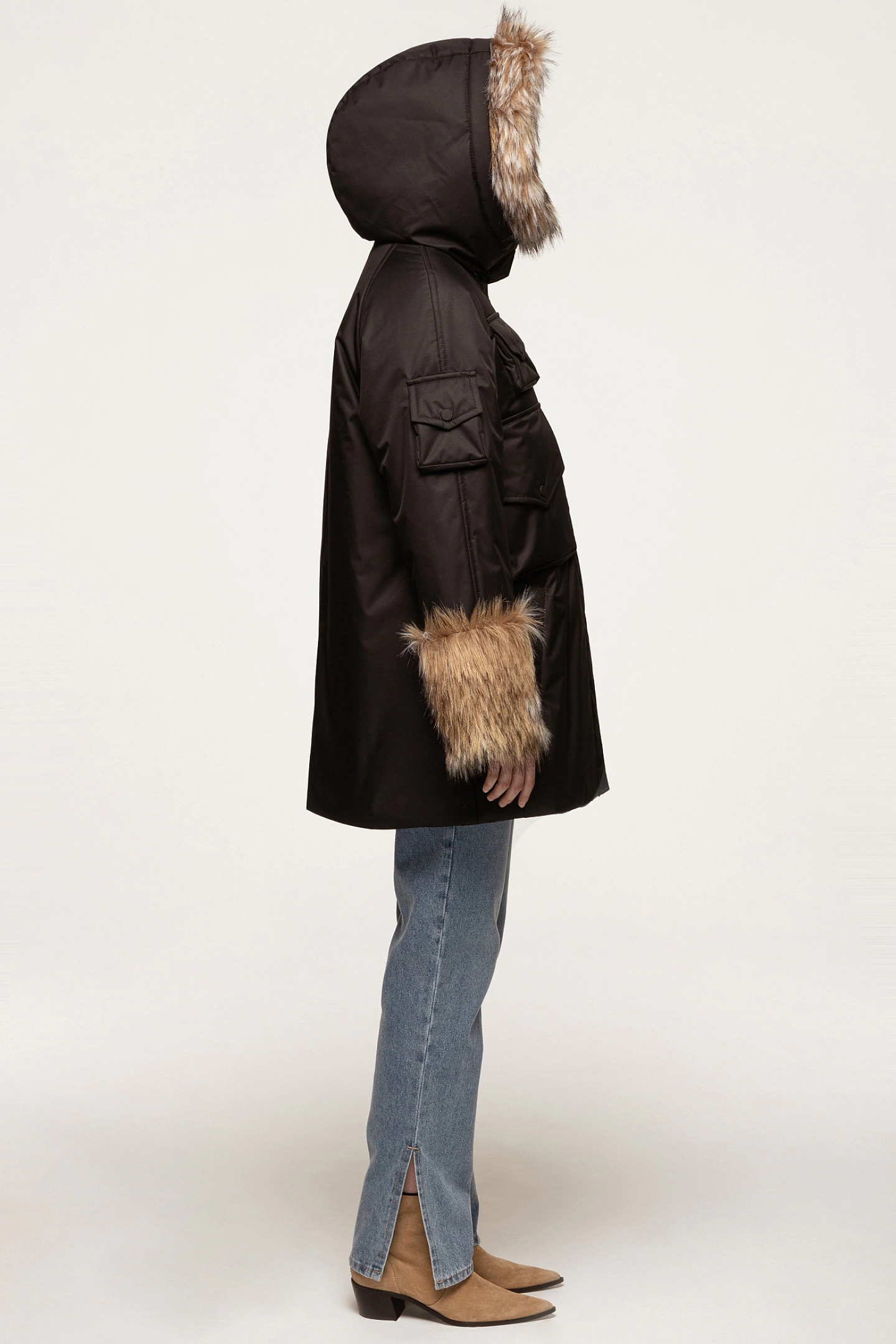 Парка с меховой отделкой