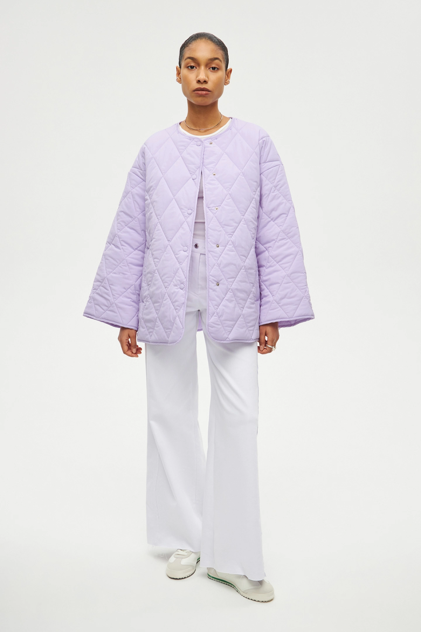 Quilted hooded jacket