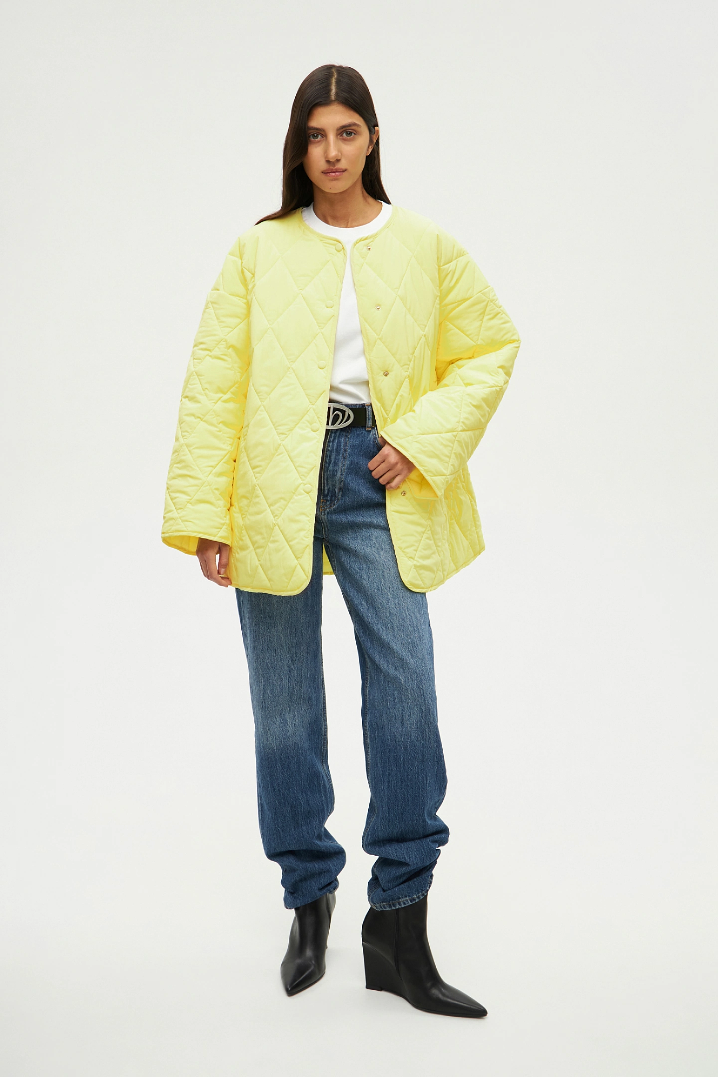 Quilted hooded jacket