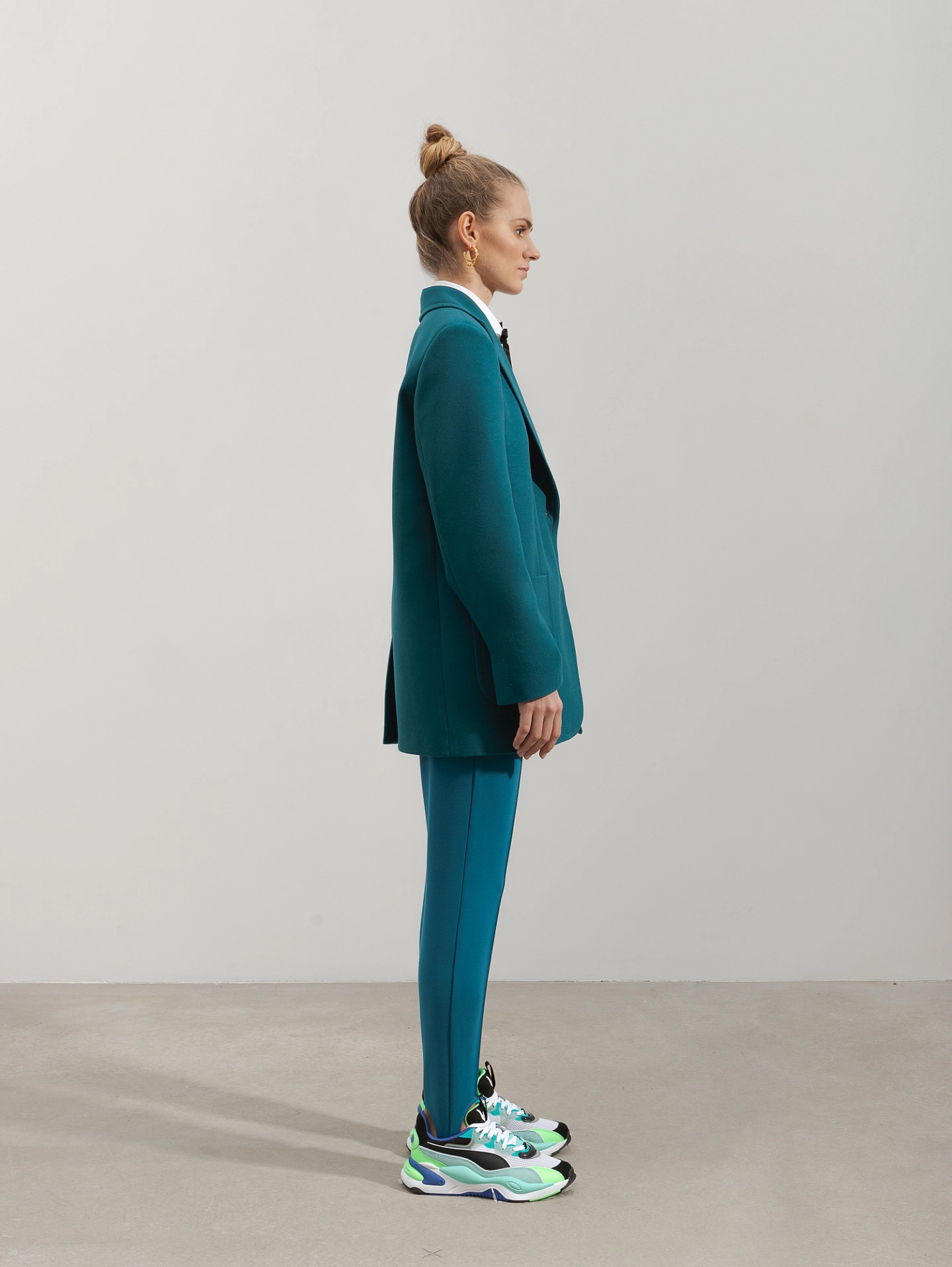 Пальто - жакет с накладными карманами