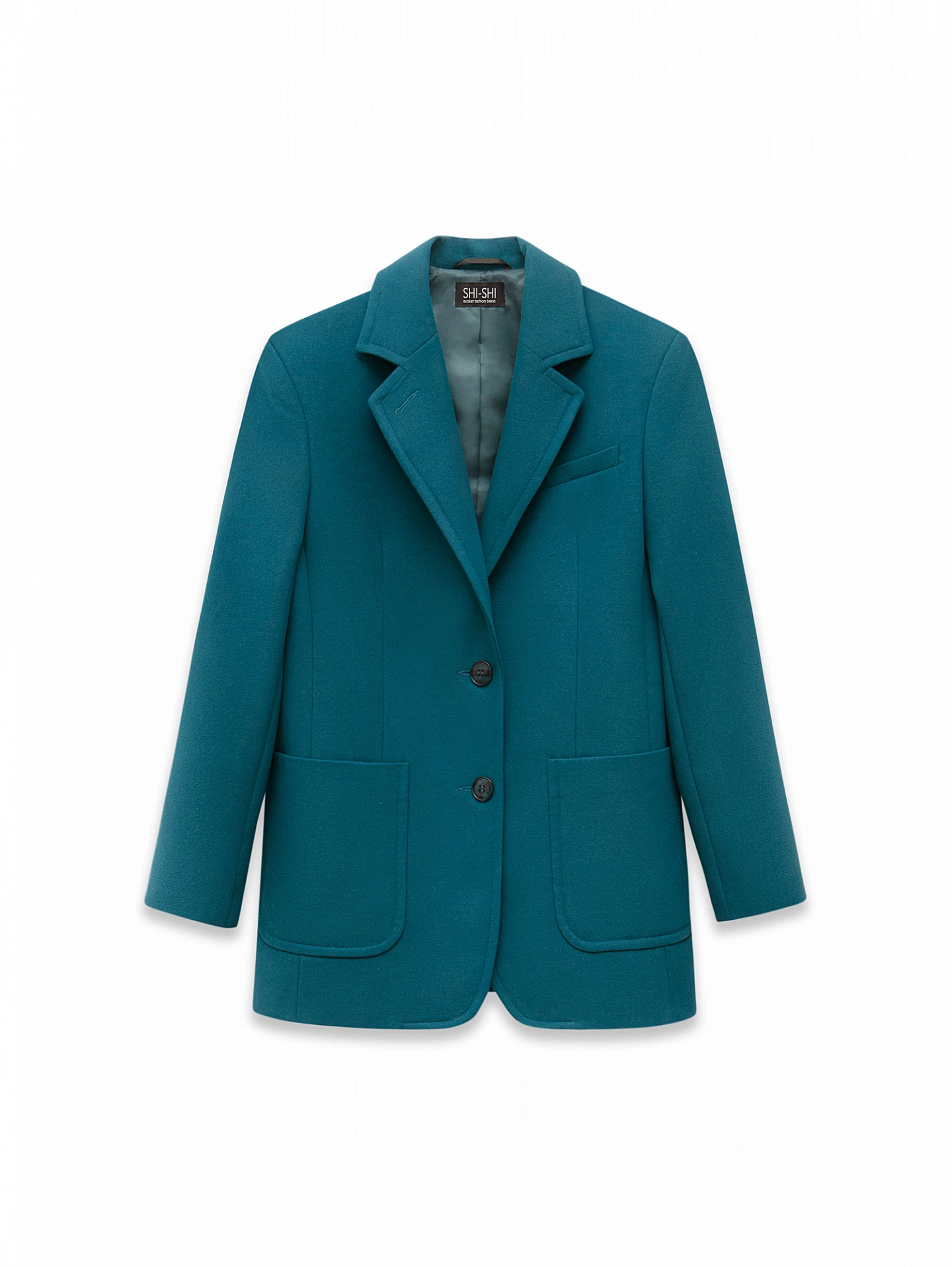 Пальто - жакет с накладными карманами