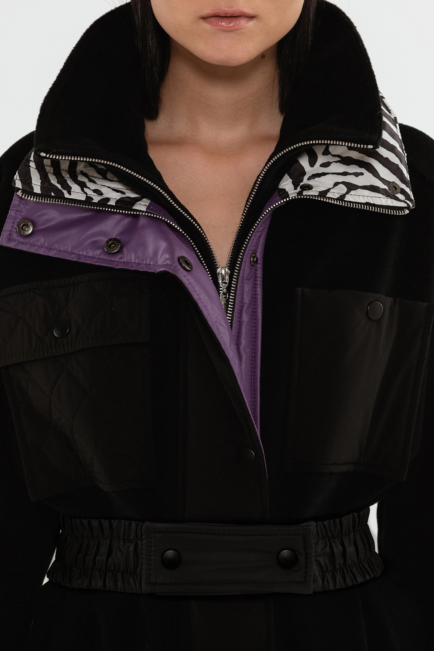 Пальто - рубашка с отделкой