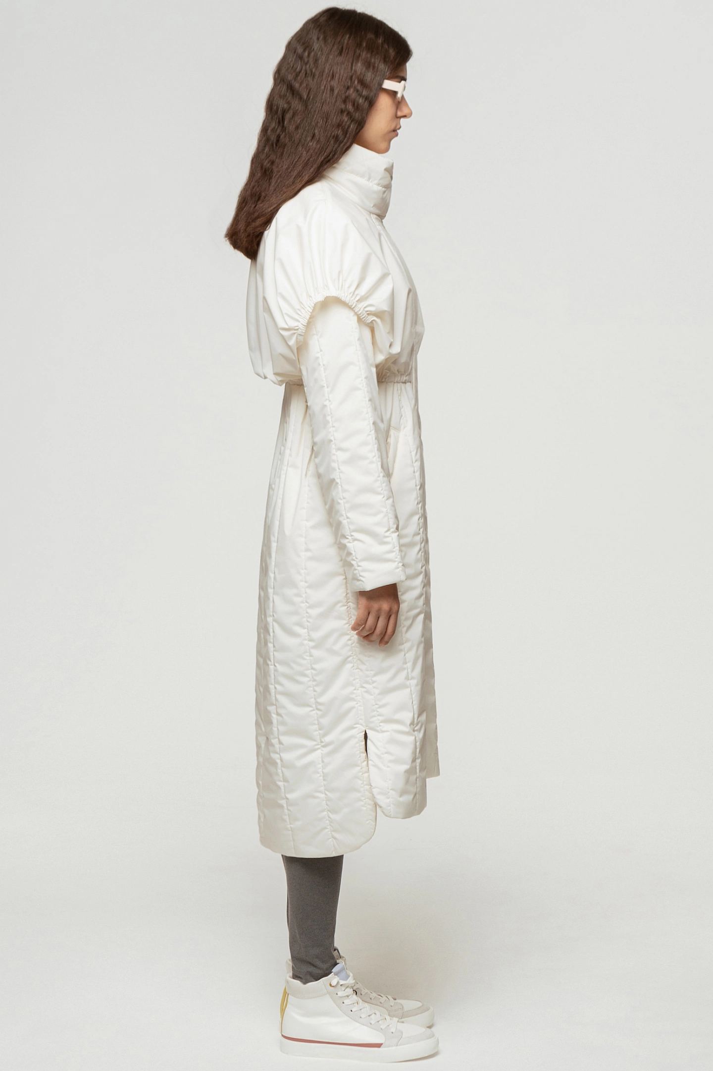 Quilted coat with vest