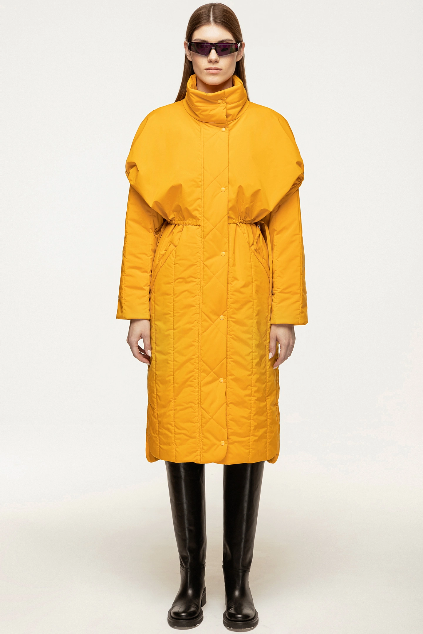 Пальто стёганое с жилетом