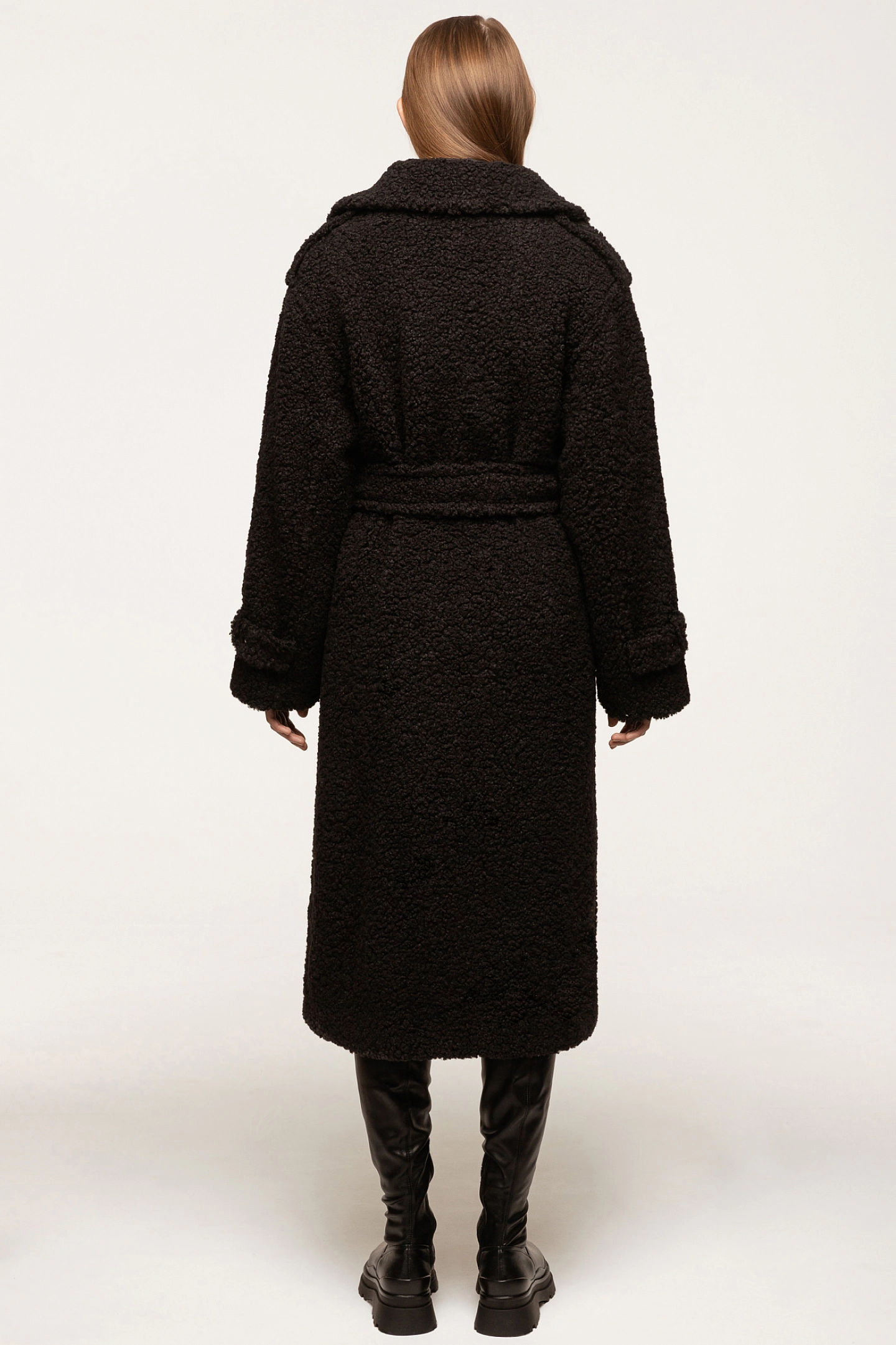 Пальто - тренч из искусственного меха