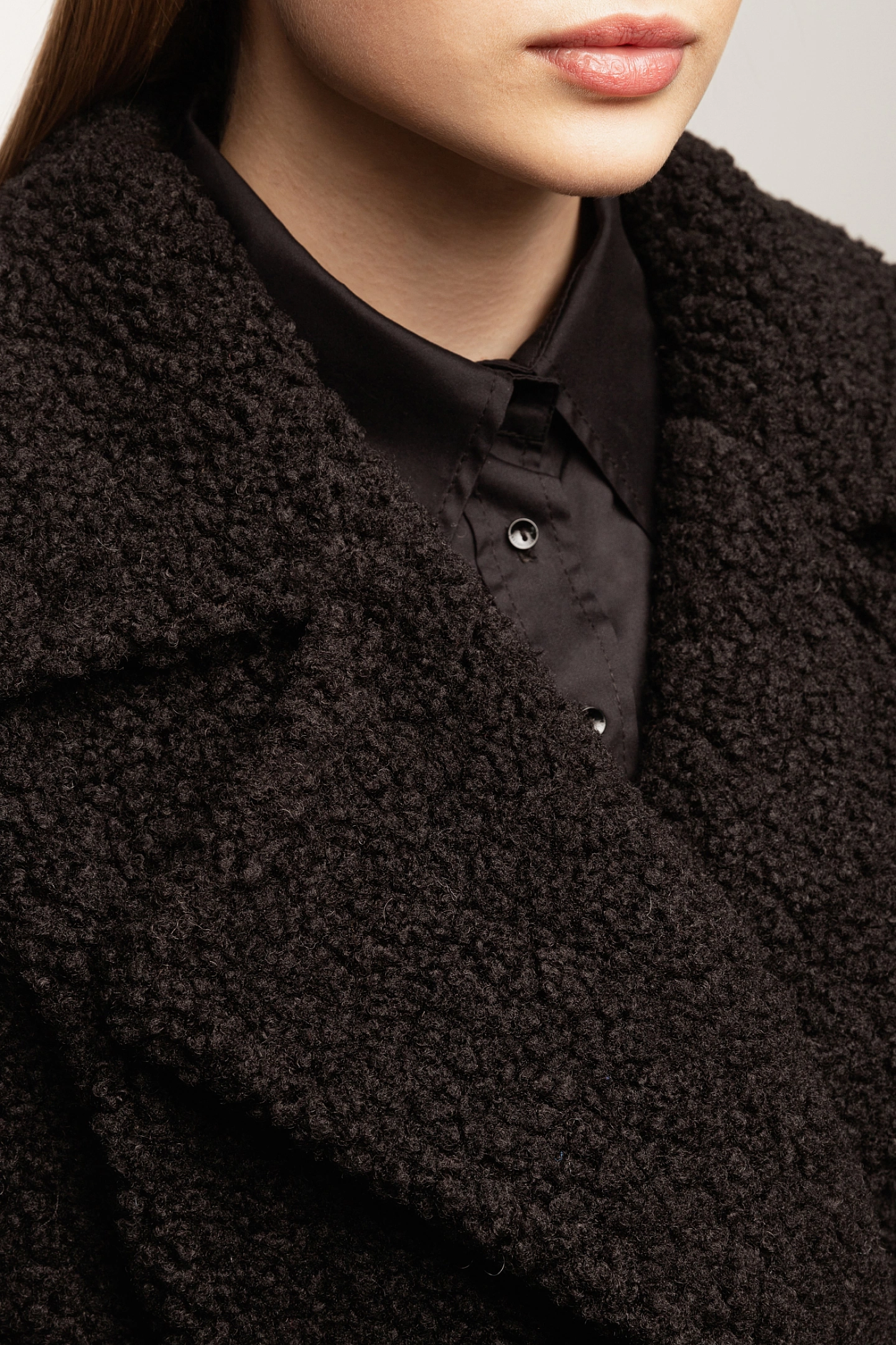 Пальто - тренч из искусственного меха