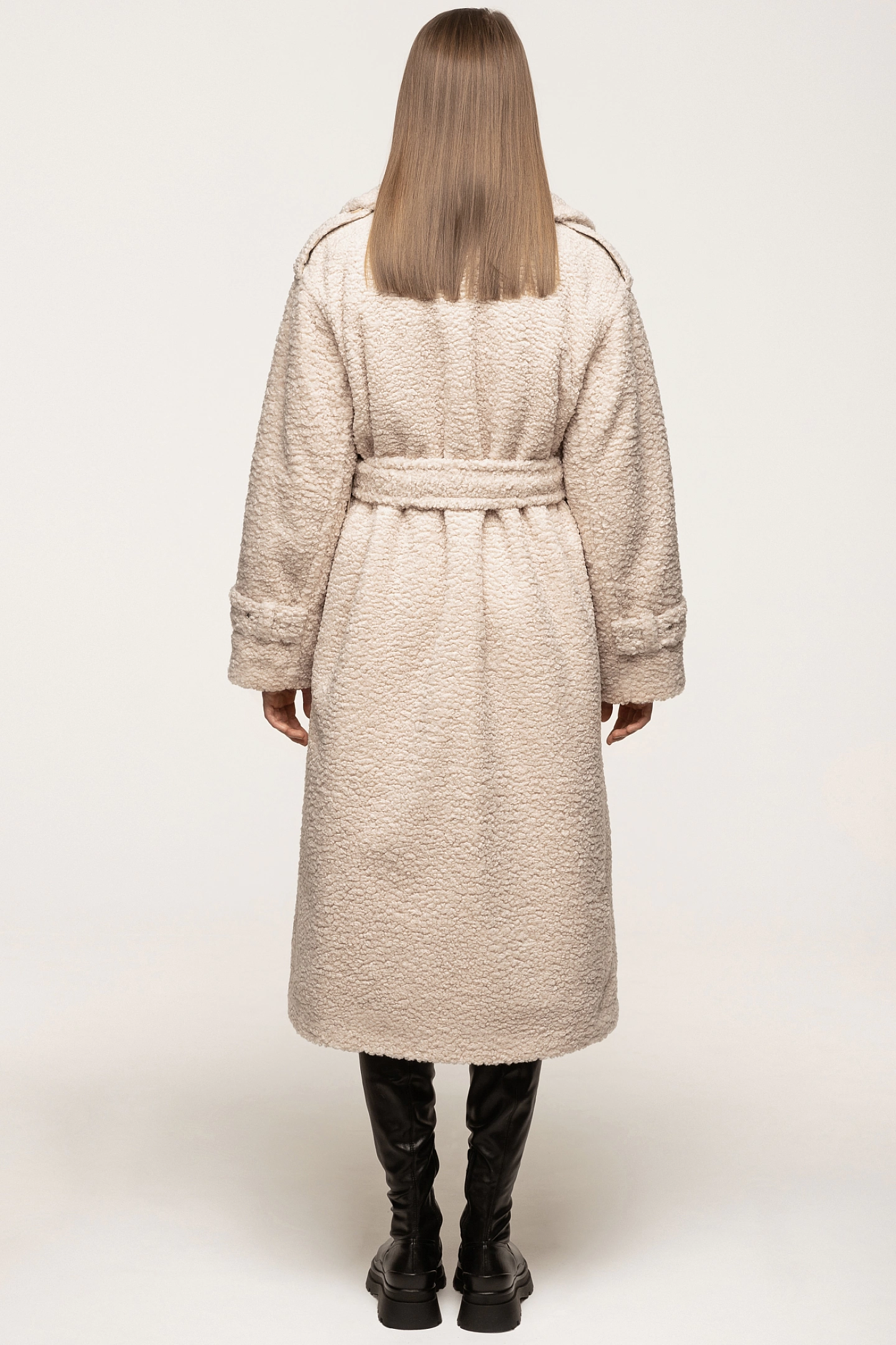 Пальто - тренч из искусственного меха