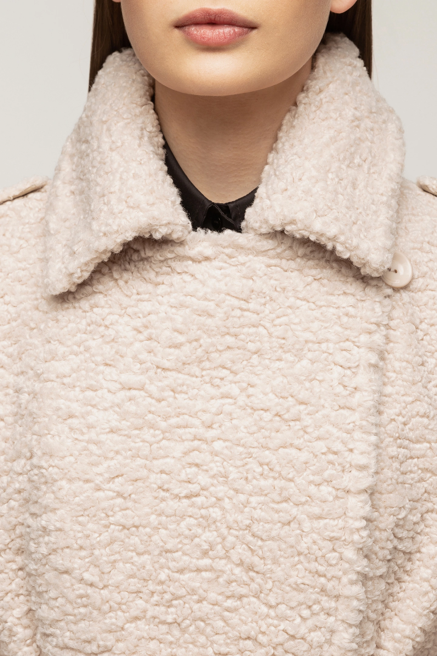 Пальто - тренч из искусственного меха