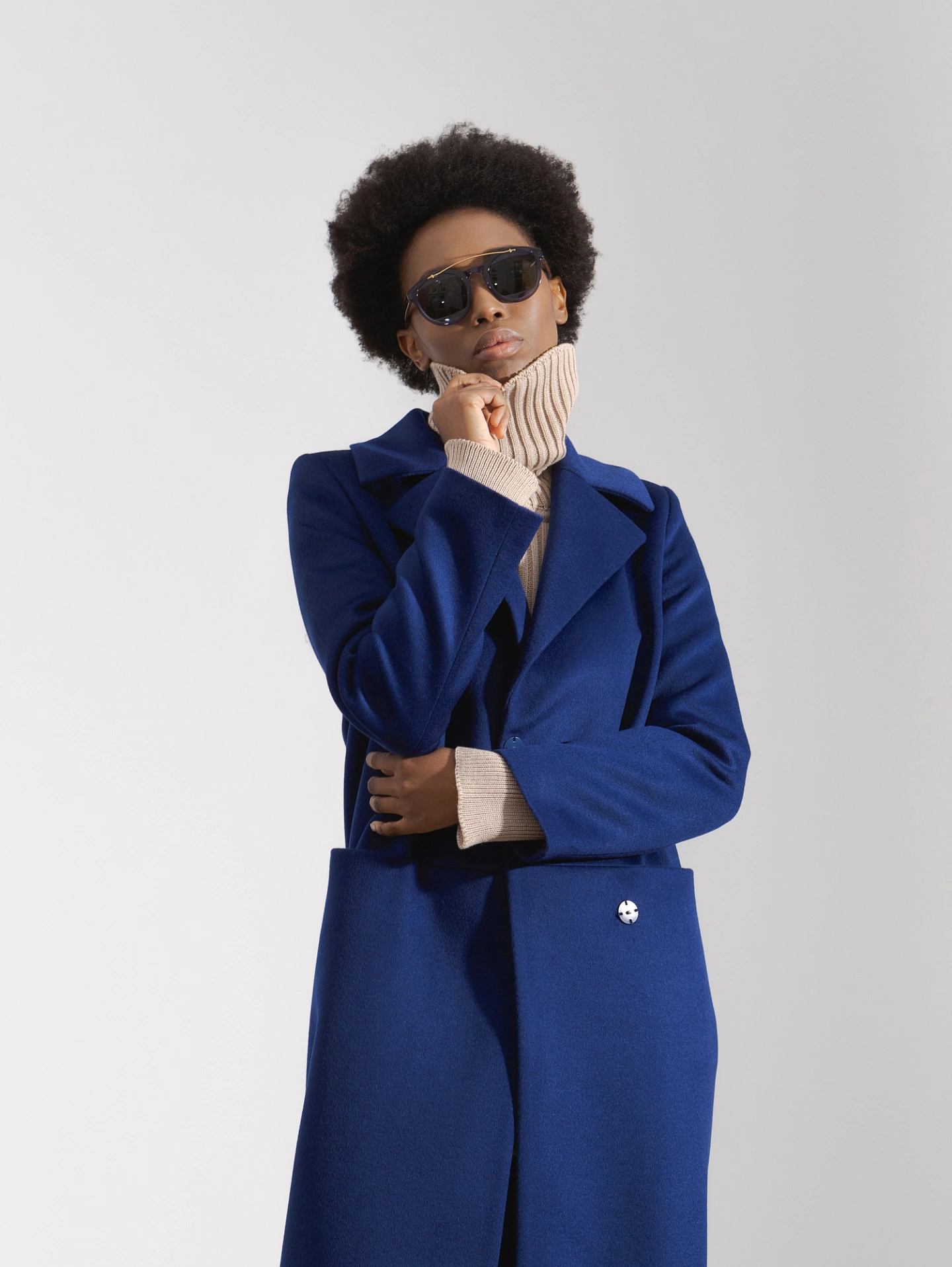 Пальто - халат с втачным рукавом