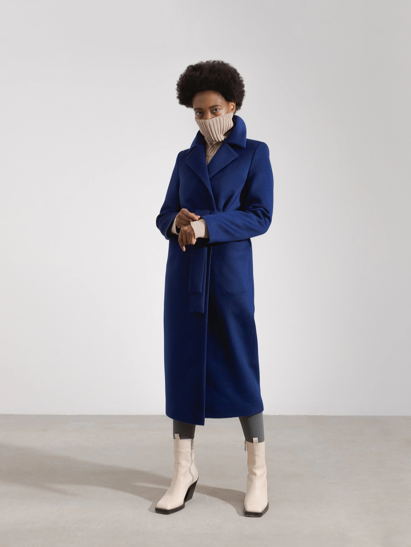 Пальто - халат с втачным рукавом