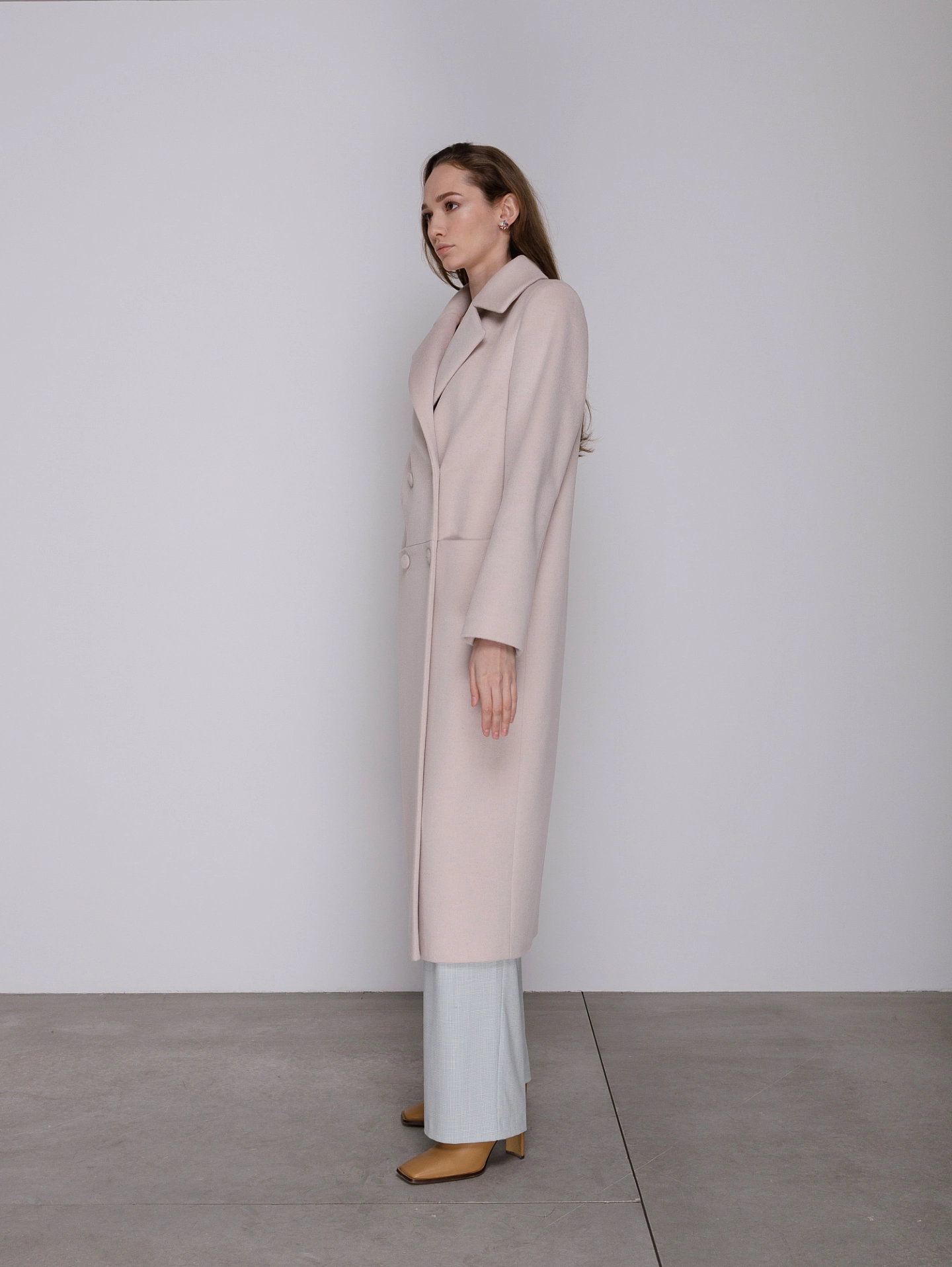 Пальто - халат с втачным рукавом