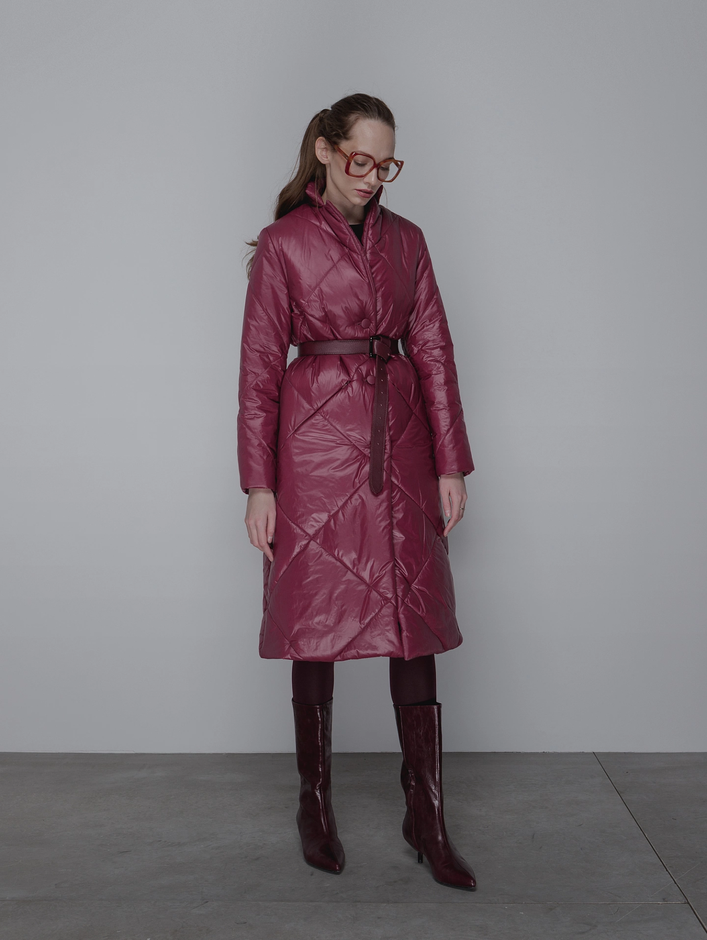 Пальто стеганое трапеция