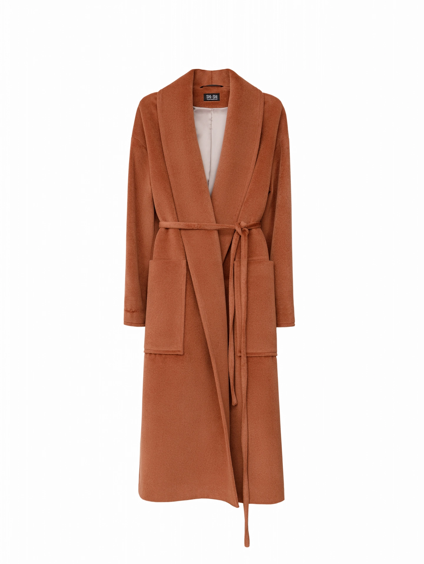 Пальто шаль со спущенным плечом