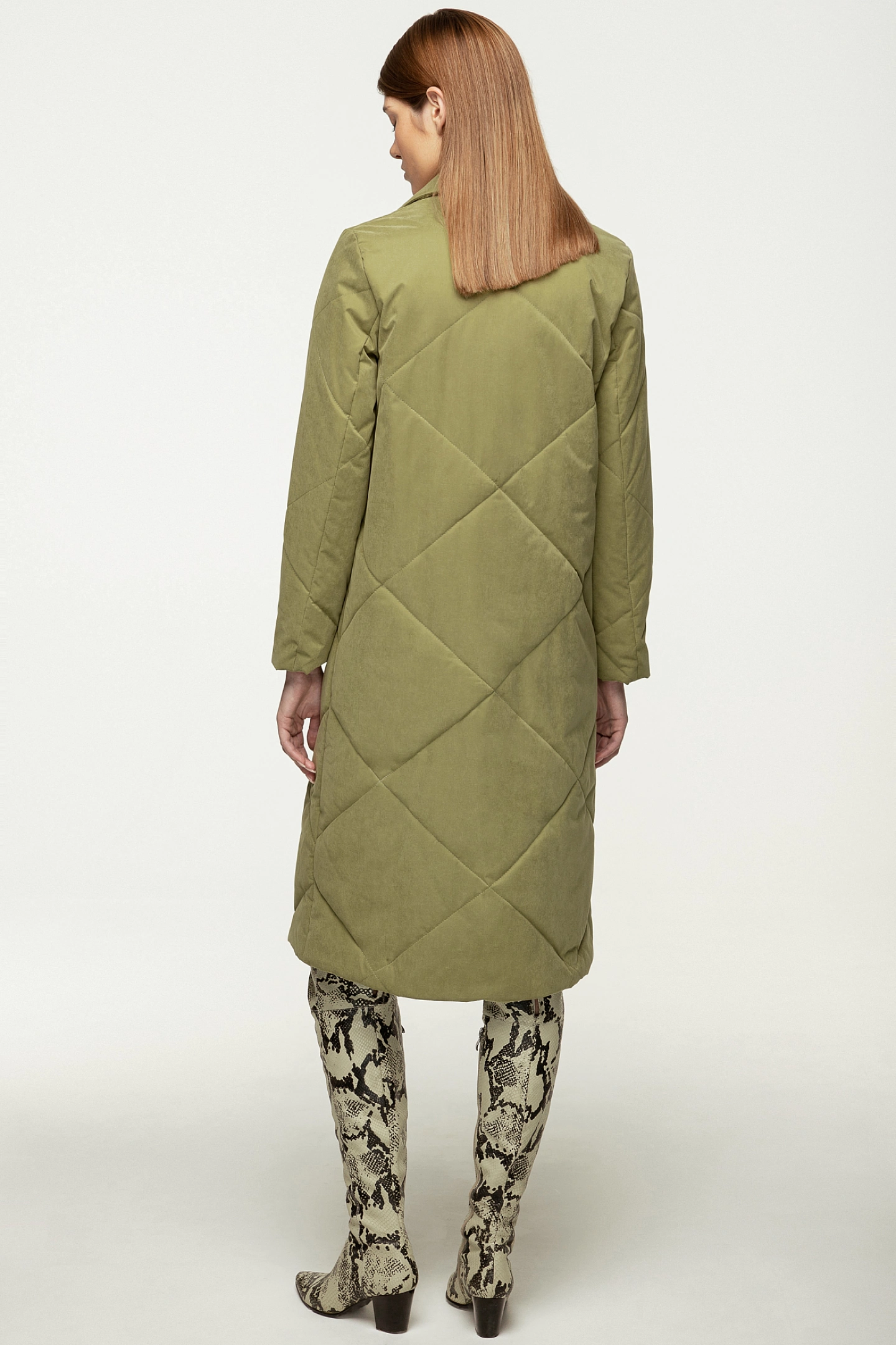 Пальто стёганое прямого кроя