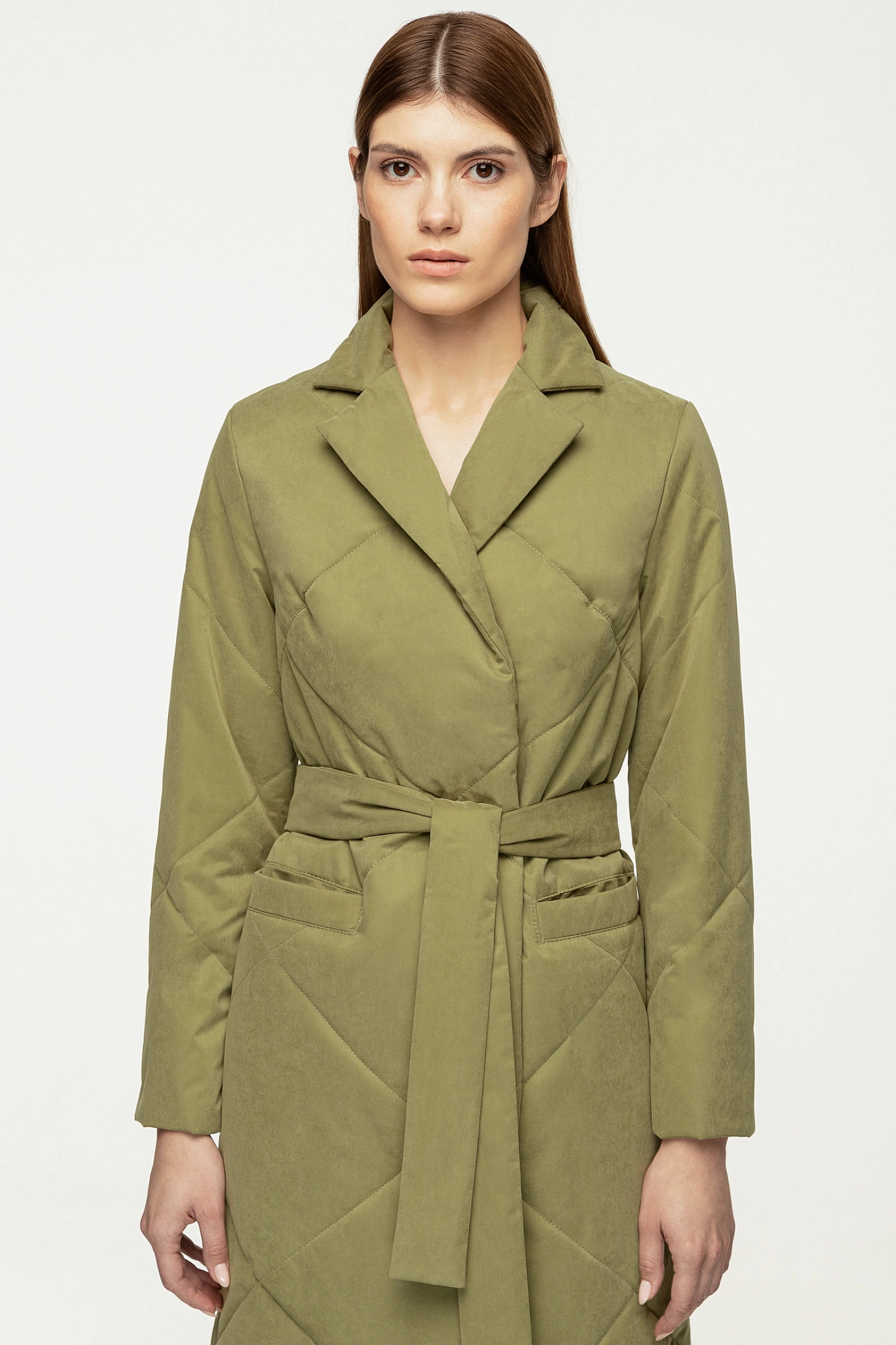 Пальто стёганое прямого кроя