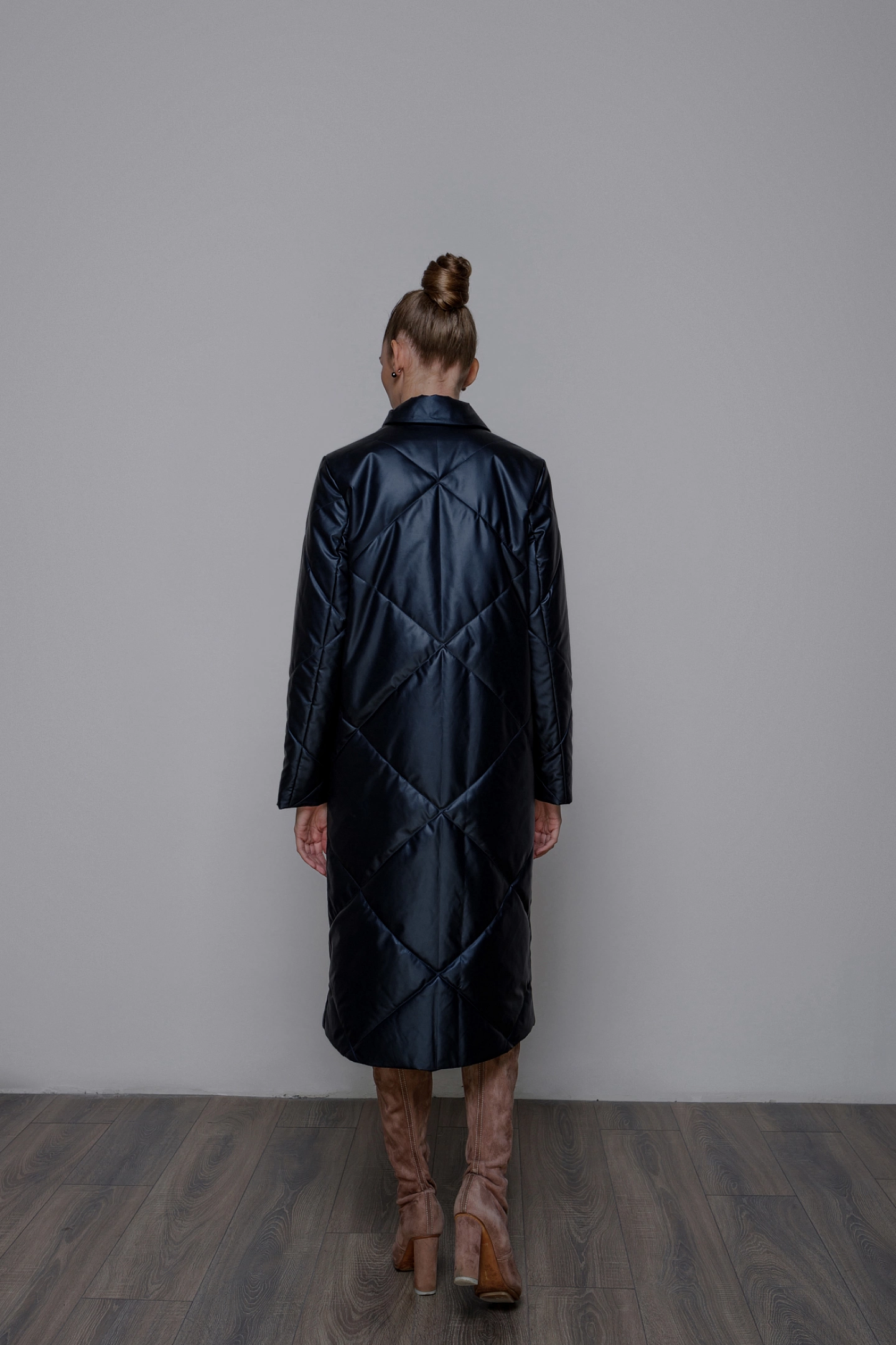 Пальто стеганое прямого кроя