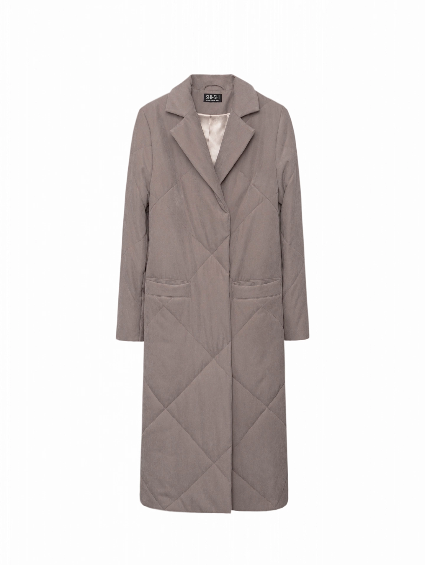 Пальто стеганое прямого кроя