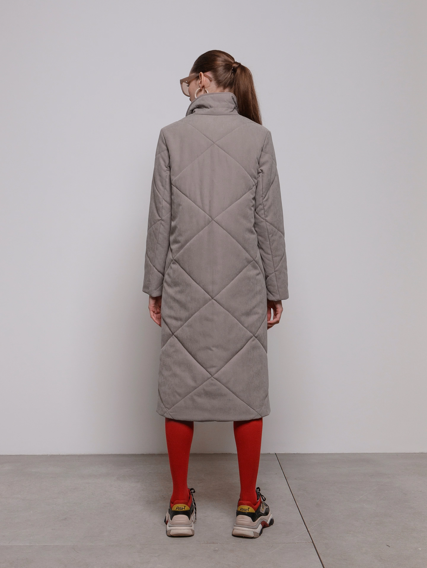 Пальто стеганое прямого кроя