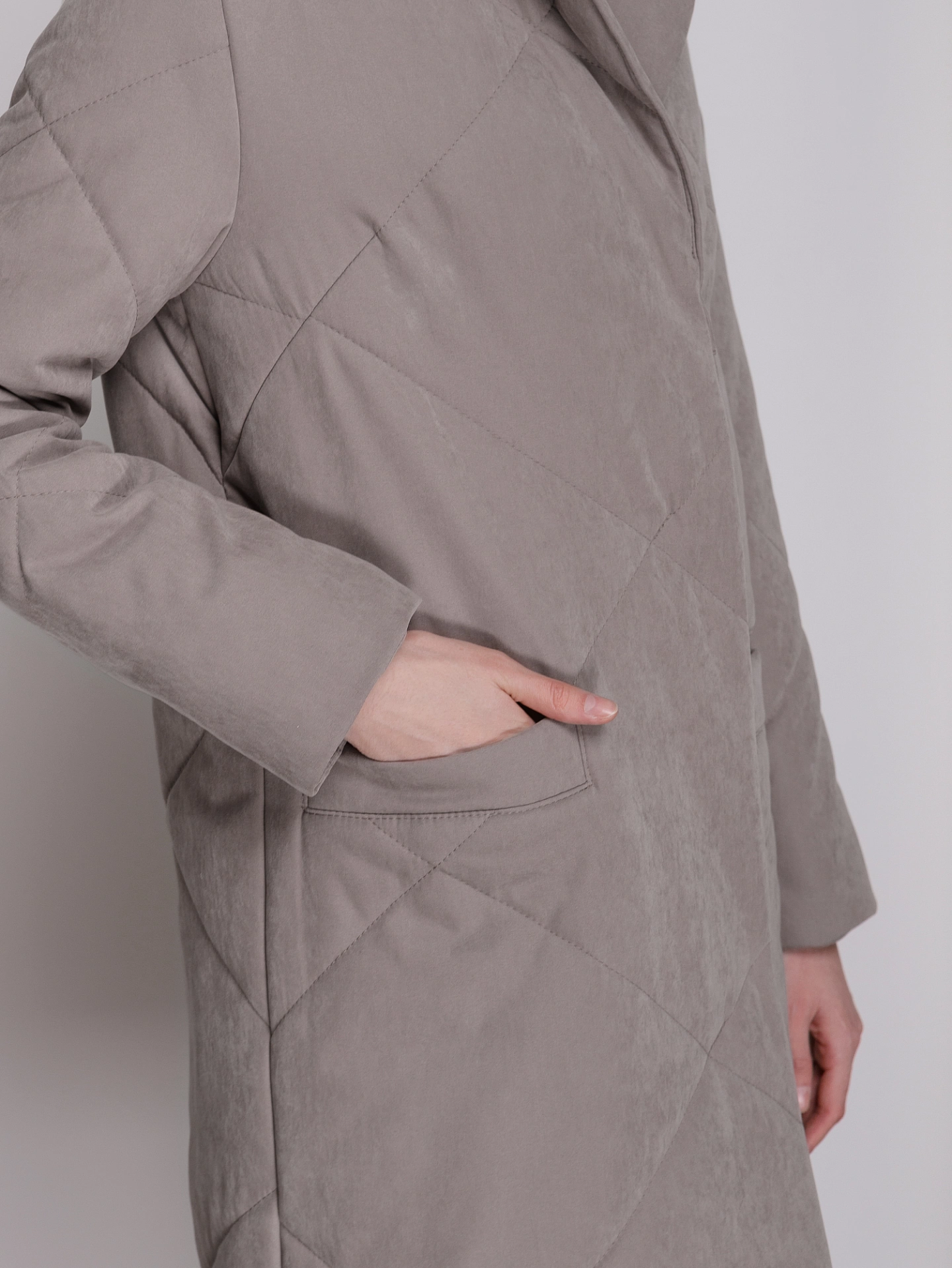 Пальто стеганое прямого кроя