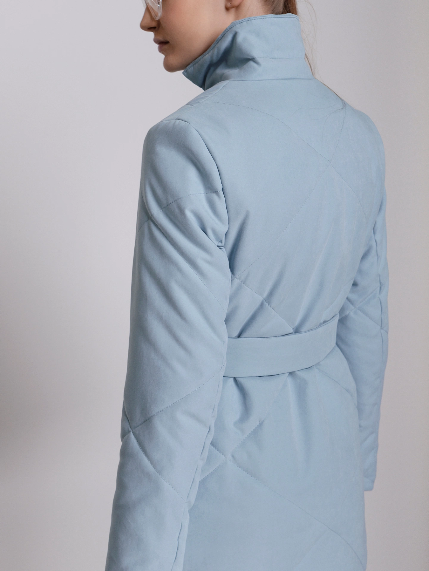 Пальто стеганое прямого кроя