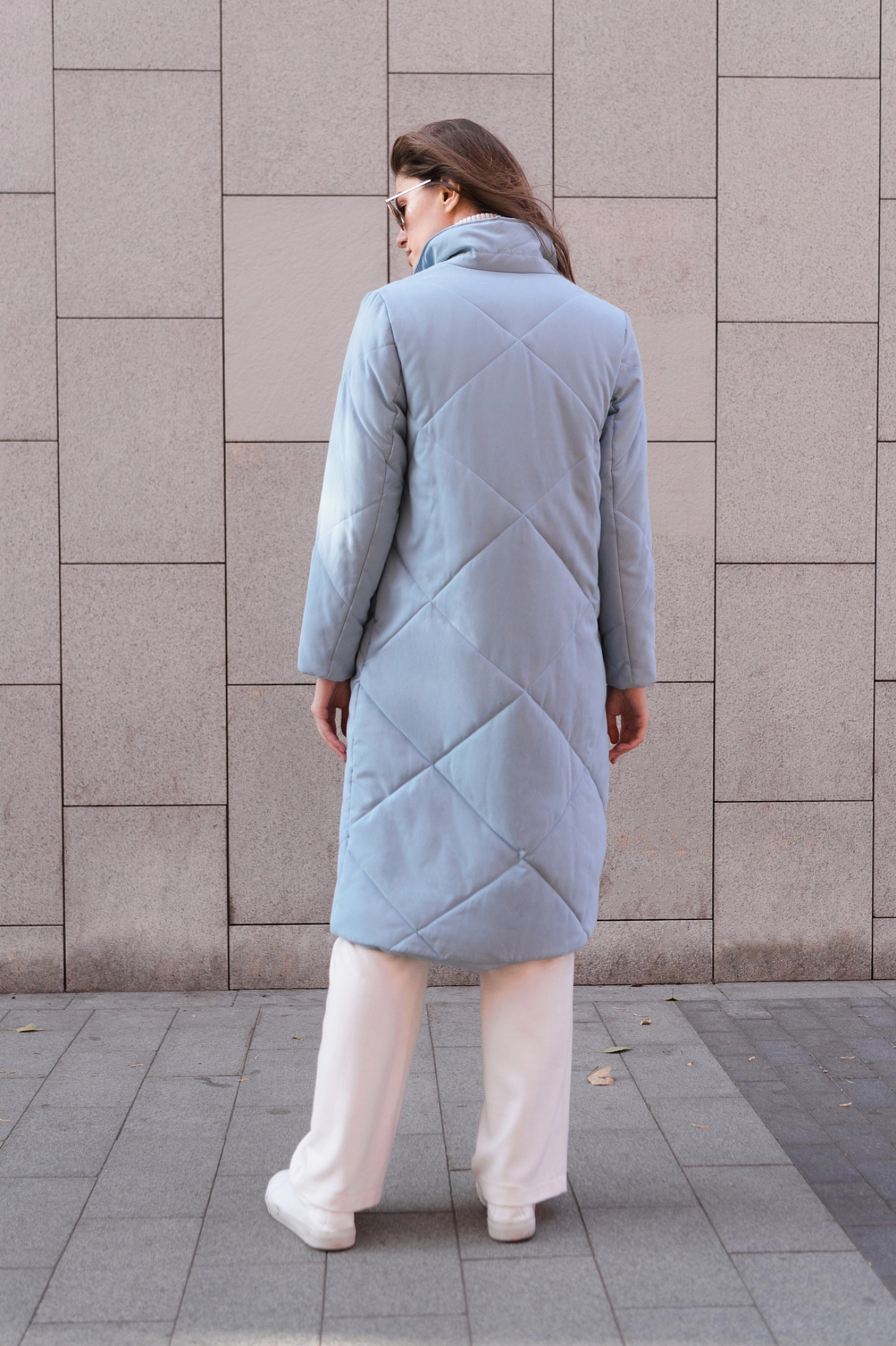 Пальто стеганое прямого кроя