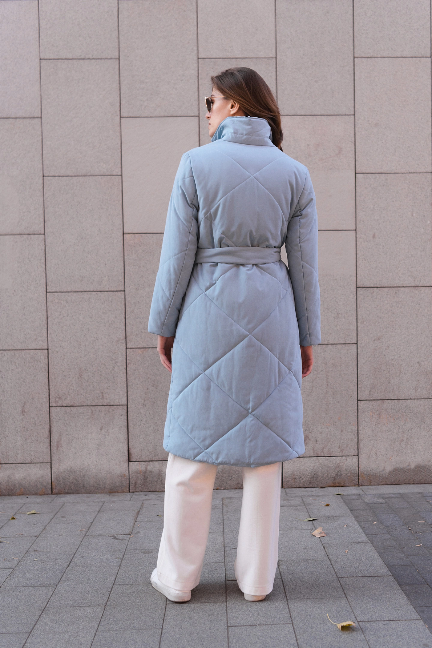 Пальто стеганое прямого кроя