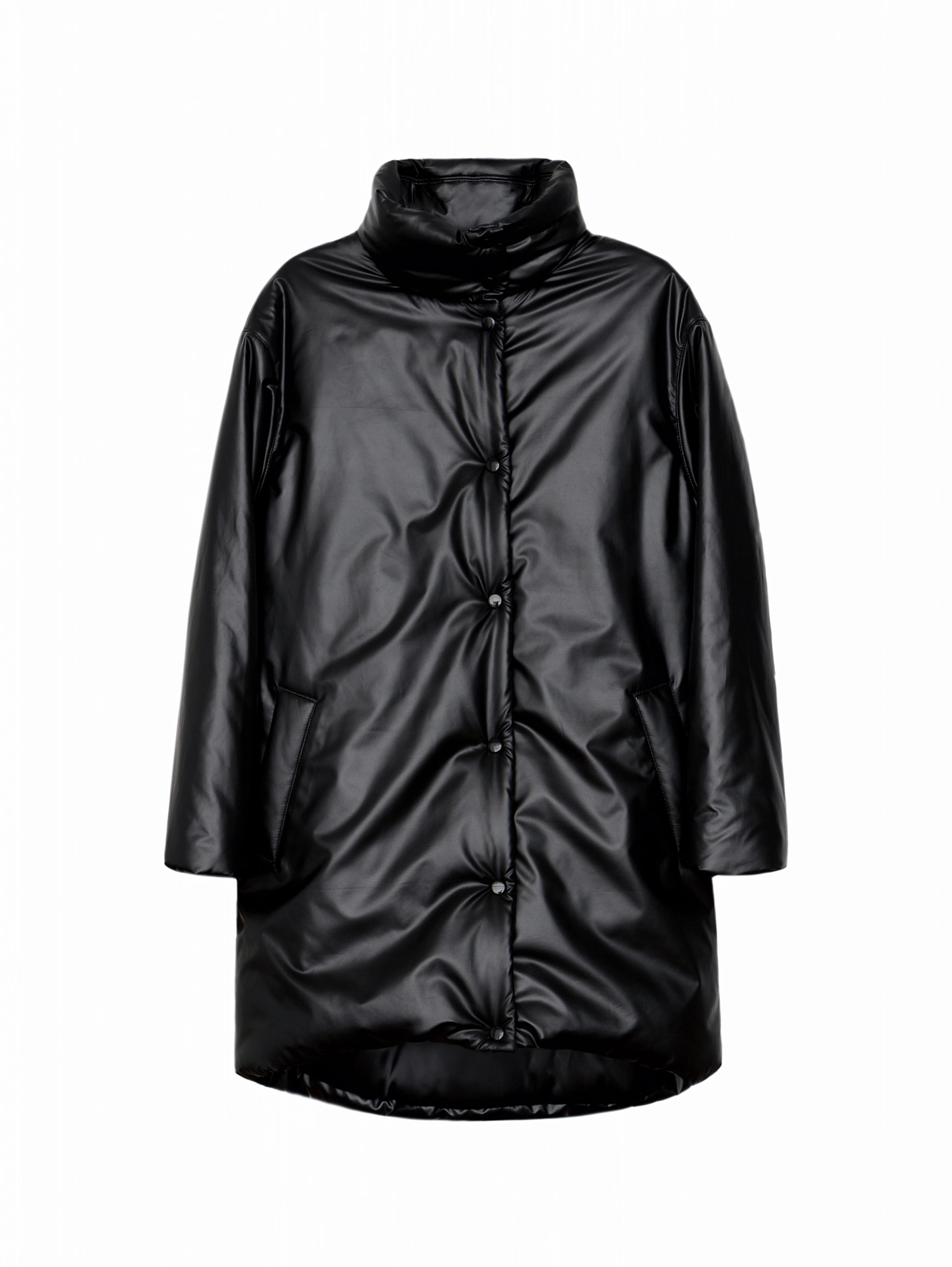 Пуховик объемный со стойкой