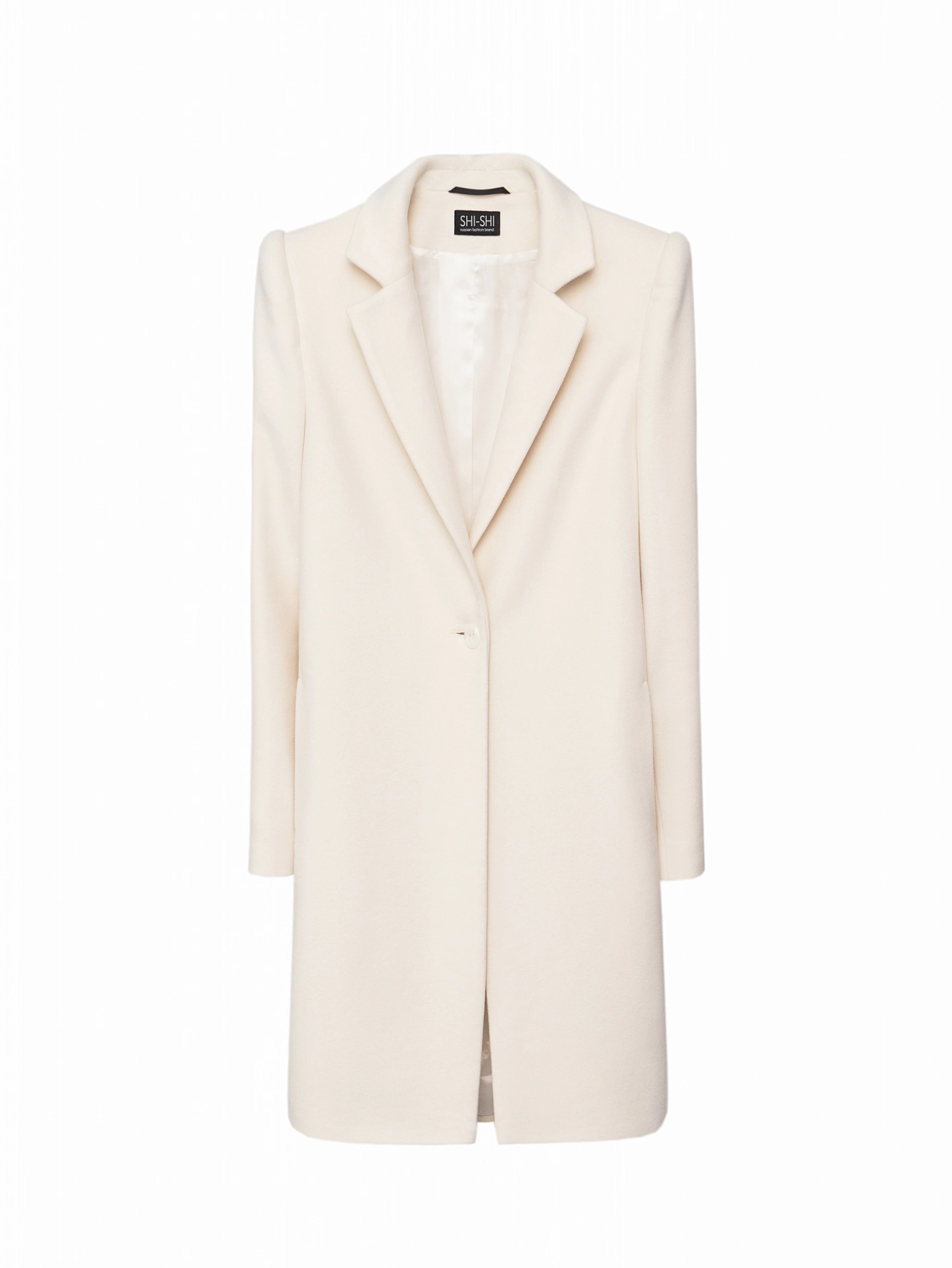 Пальто с акцентным плечом