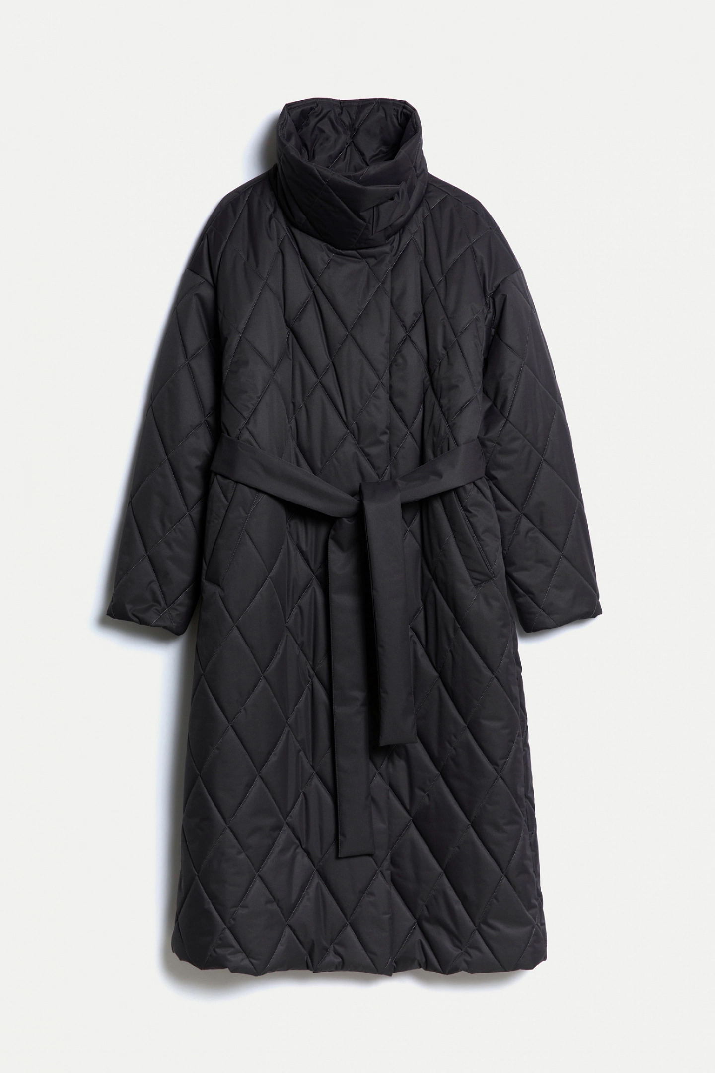 Пальто стеганное со стойкой