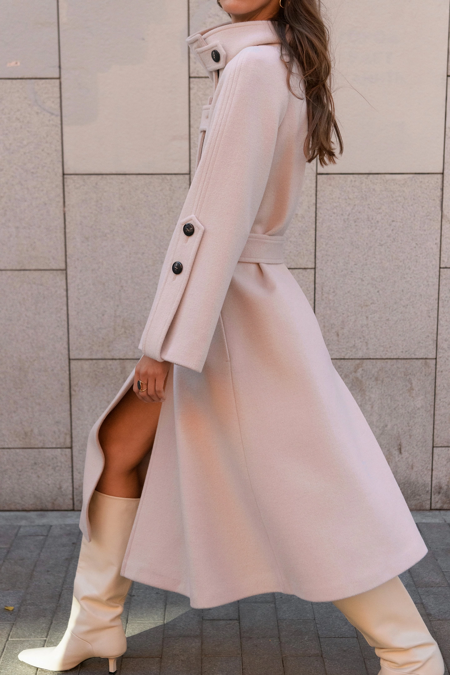 Пальто реглан со стойкой