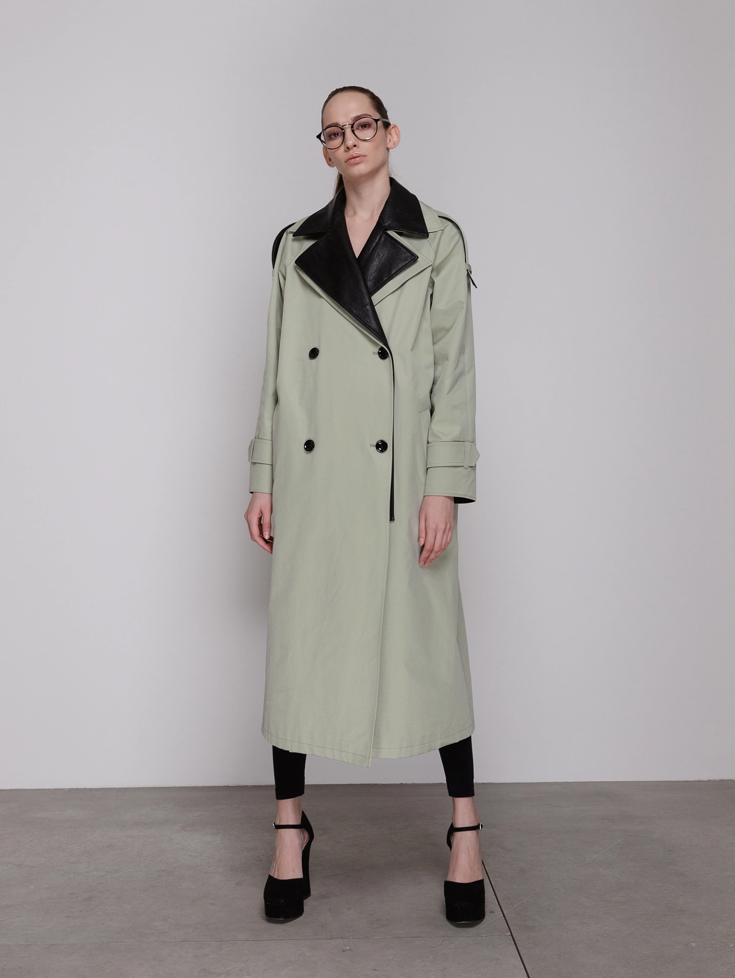 Тренч оверсайз со съёмной отделкой