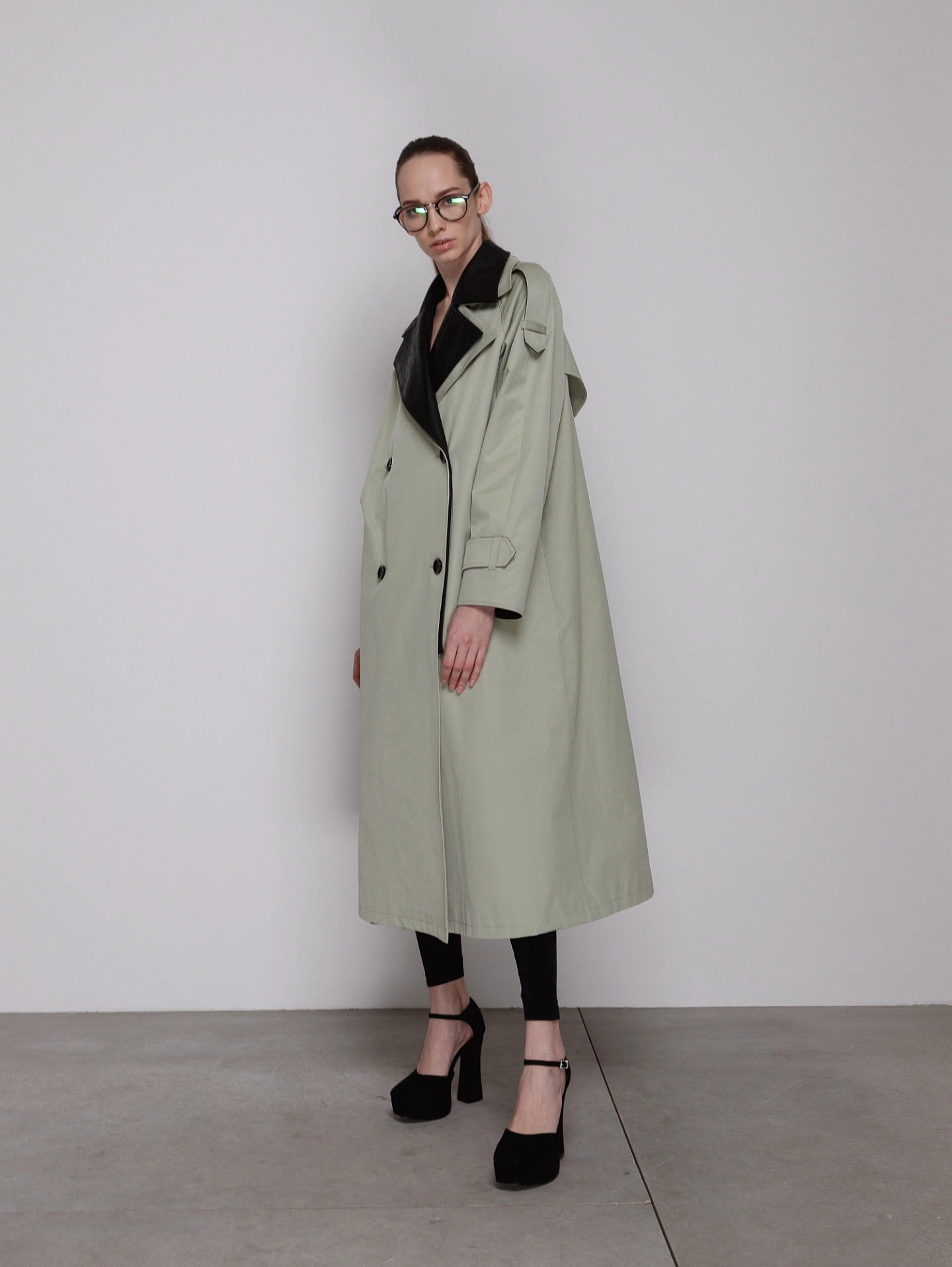 Тренч оверсайз со съёмной отделкой