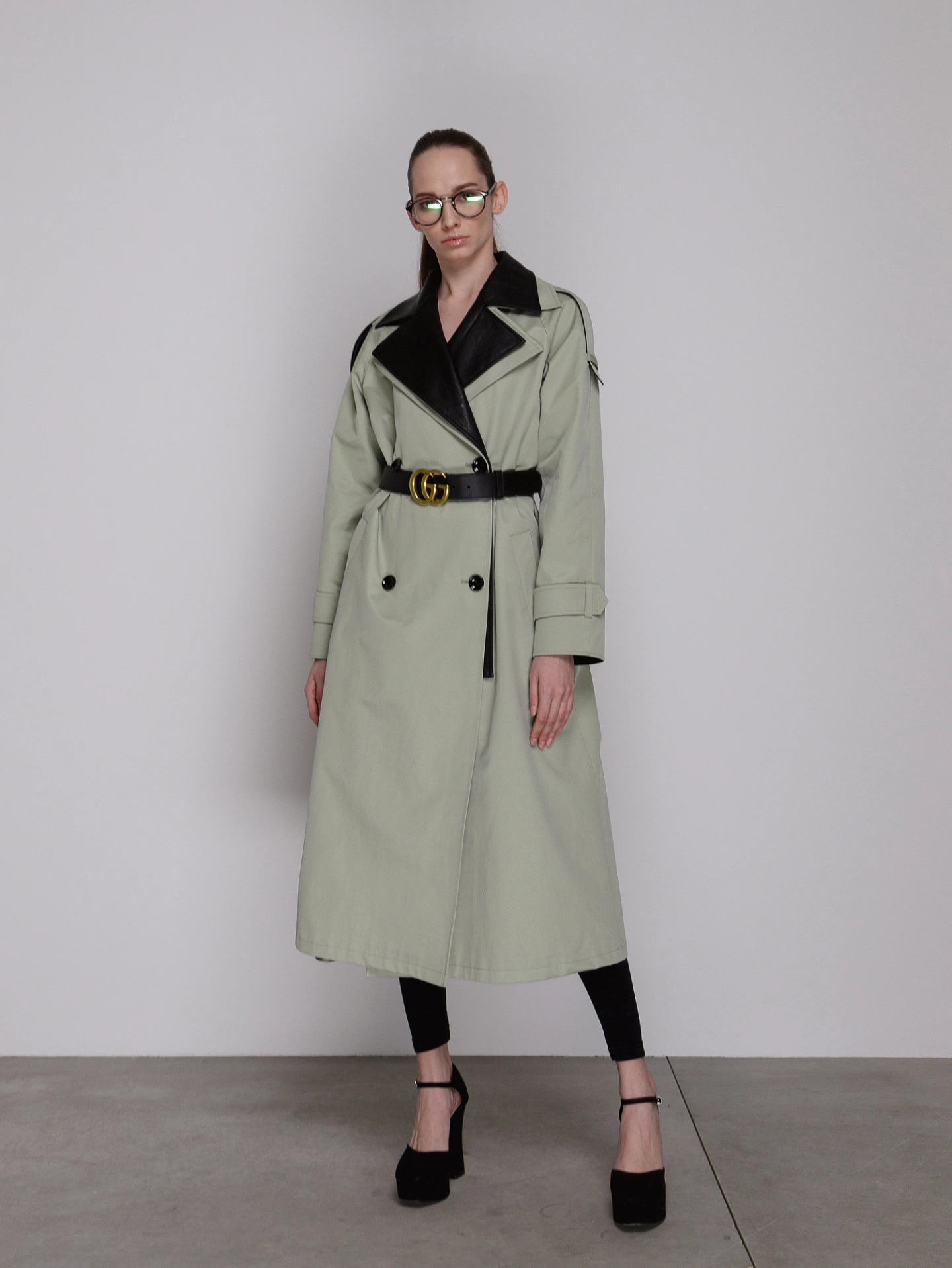 Тренч оверсайз со съёмной отделкой