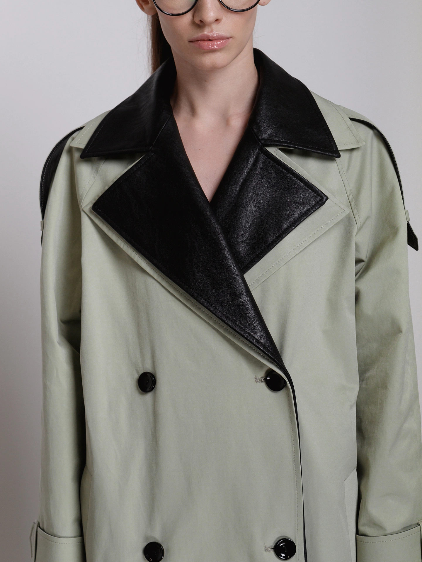 Тренч оверсайз со съёмной отделкой